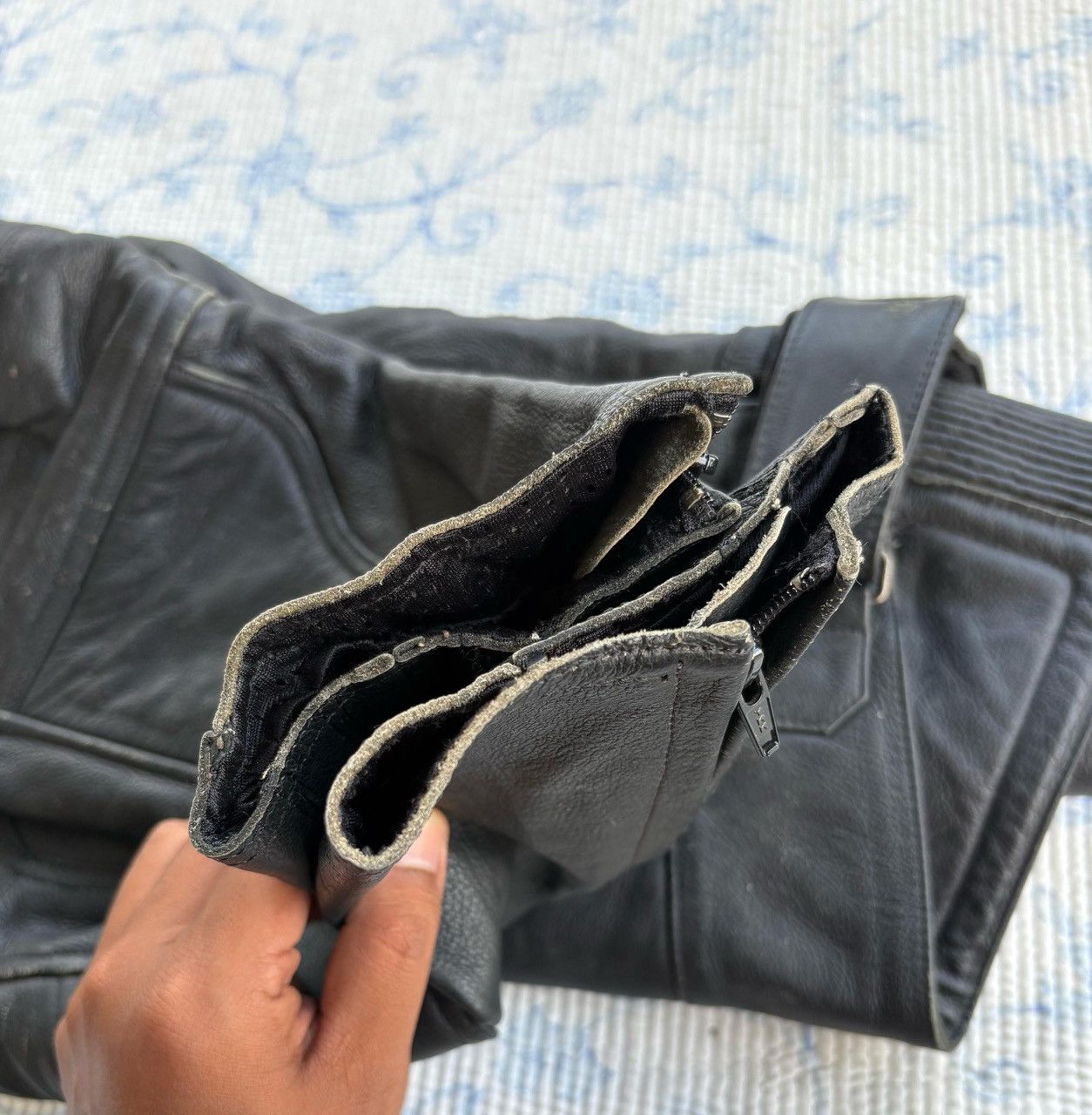 Leather × Vintage Rookie Leather Pant Biker Pant Design kadoya stlye Size US 29 - 16 Thumbnail