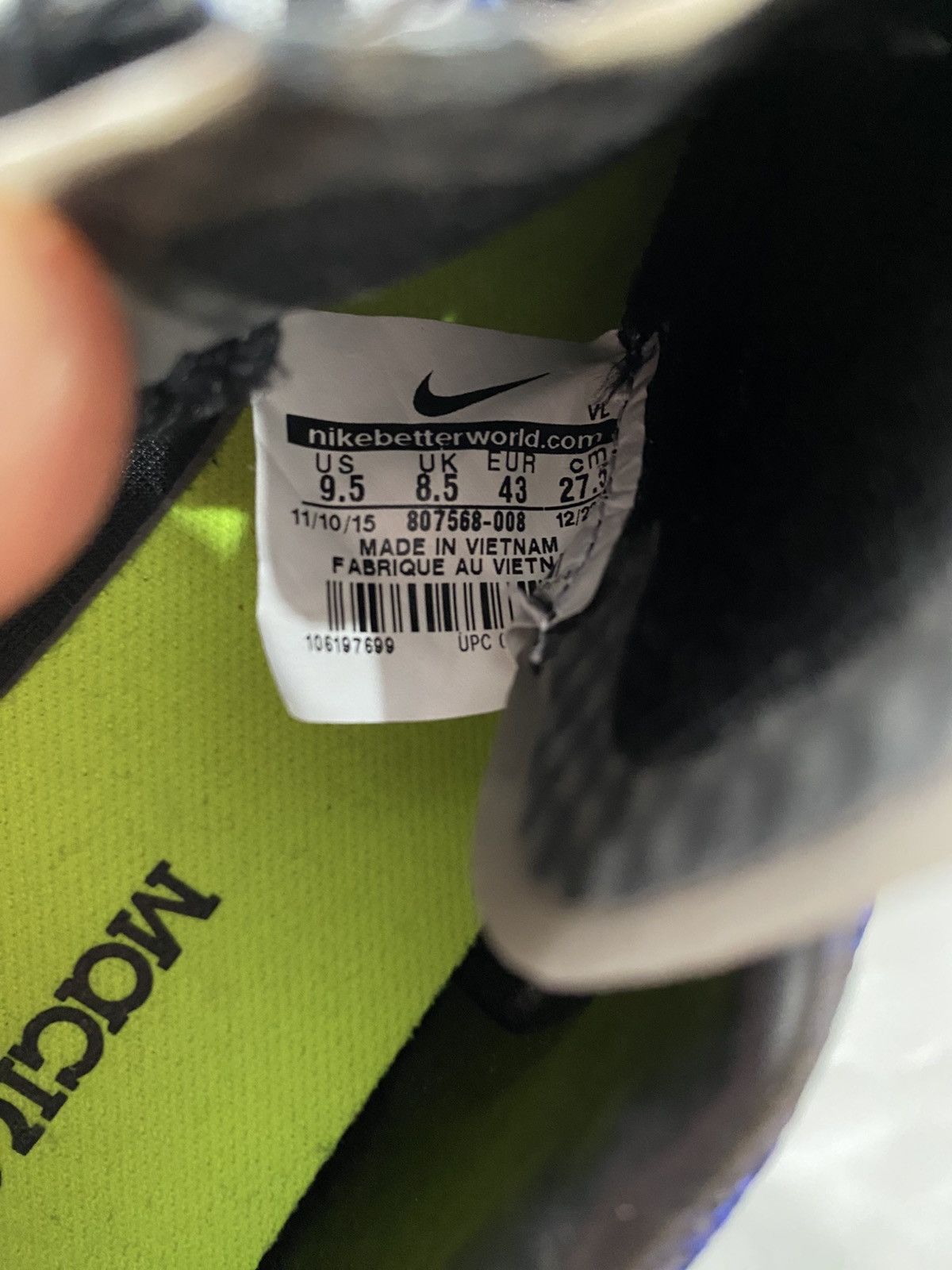 Nike Nike MagistaX Finale IC Black Navy Soccer Cleats size US 9,5 Size US 9.5 / EU 42-43 - 8 Thumbnail