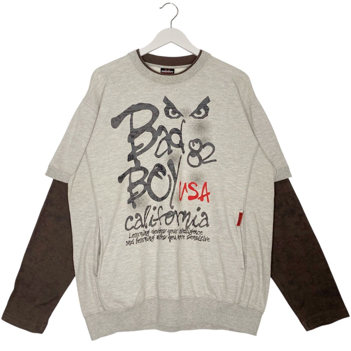 Vintage Vintage Bad Boy Crewneck Sweatshirt Gray Pullover Jumper L Size US L / EU 52-54 / 3 - 1 Thumbnail