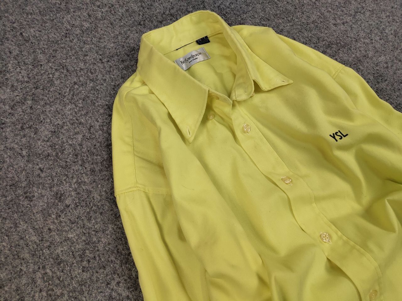 Yves Saint Laurent Rare Vintage Yves saint laurent Logo neon Buttons Shirt Size US XL / EU 56 / 4 - 7 Thumbnail
