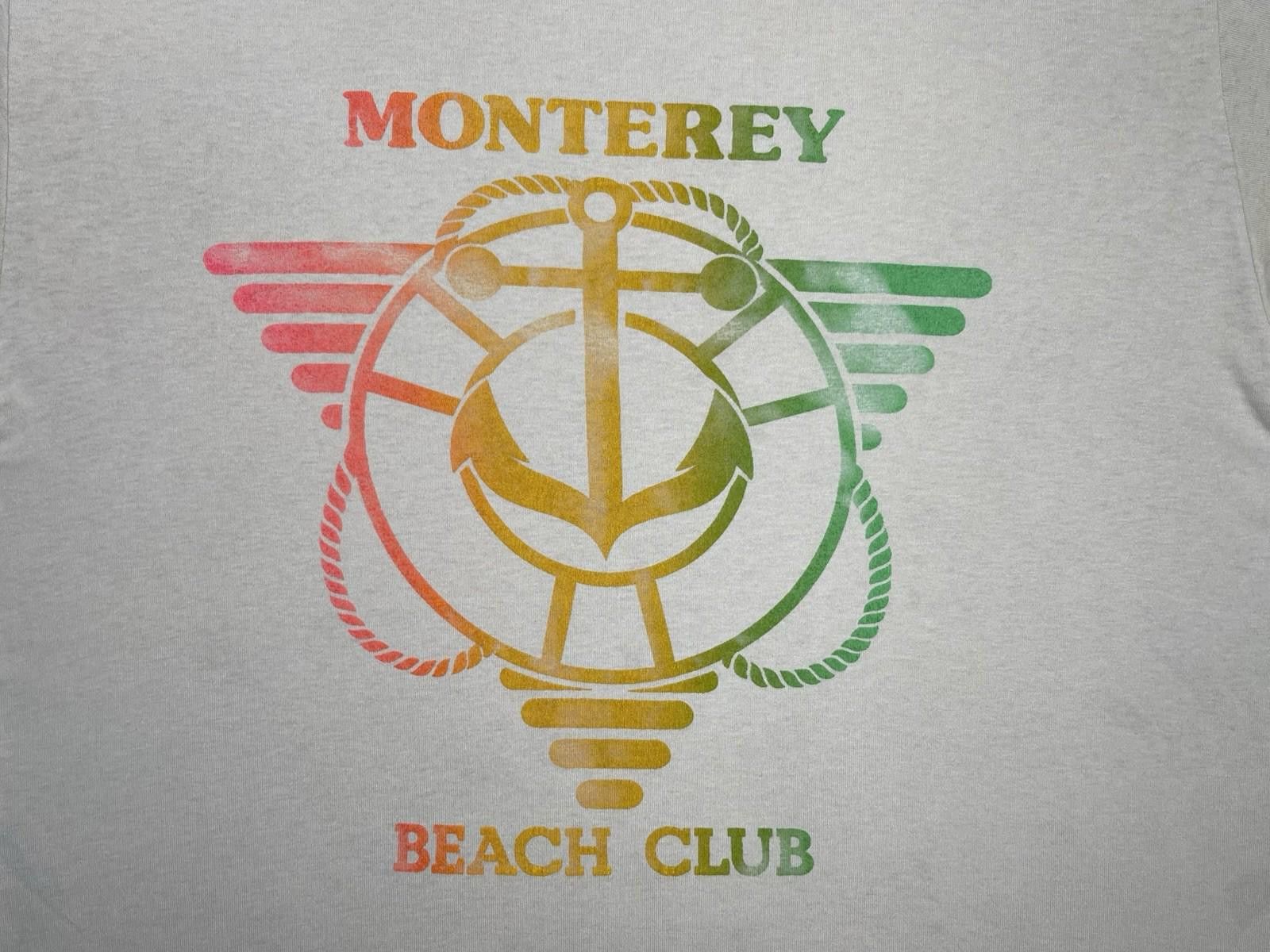 Vintage 1990s Monterey Beach Club Beige Cotton Single Stitch Shirt L Size US L / EU 52-54 / 3 - 4 Thumbnail
