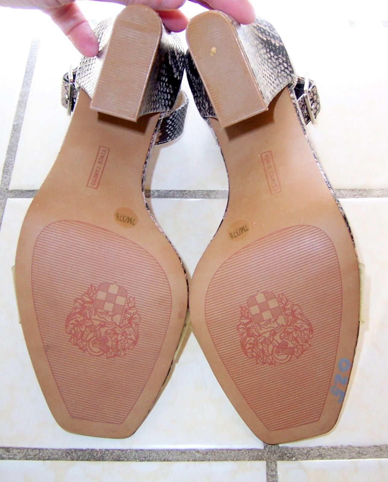 Vince Camuto Vince Camuto "VP-Feorla" Snakeskin Print Heeled Sandals - 7M Size US 7 / IT 37 - 8 Thumbnail