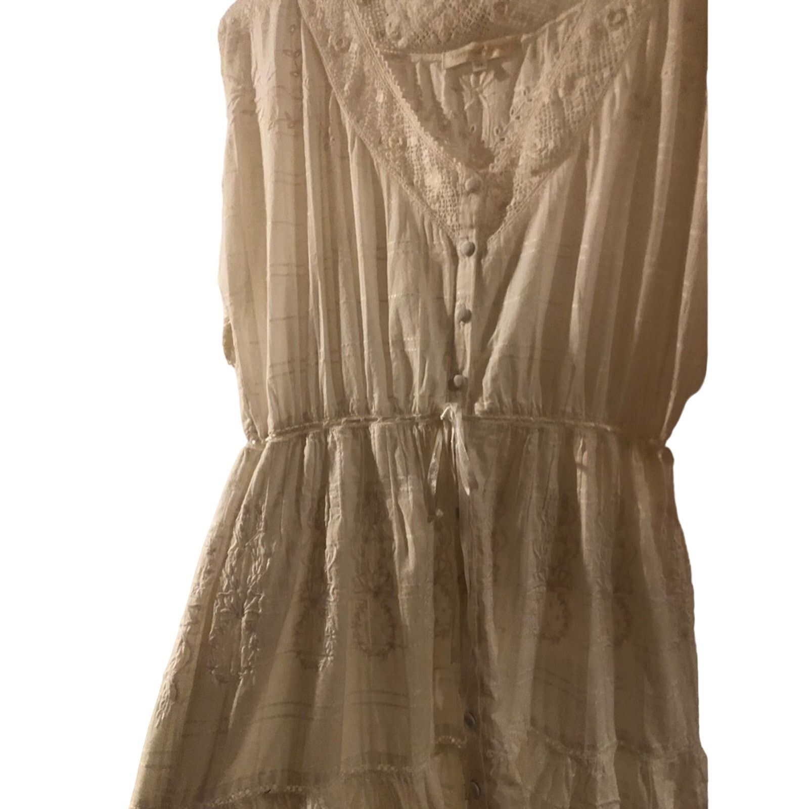 LoveShackFancy Love shack fancy white lace embroidered dress. Size XS / US 0-2 / IT 36-38 - 15 Thumbnail