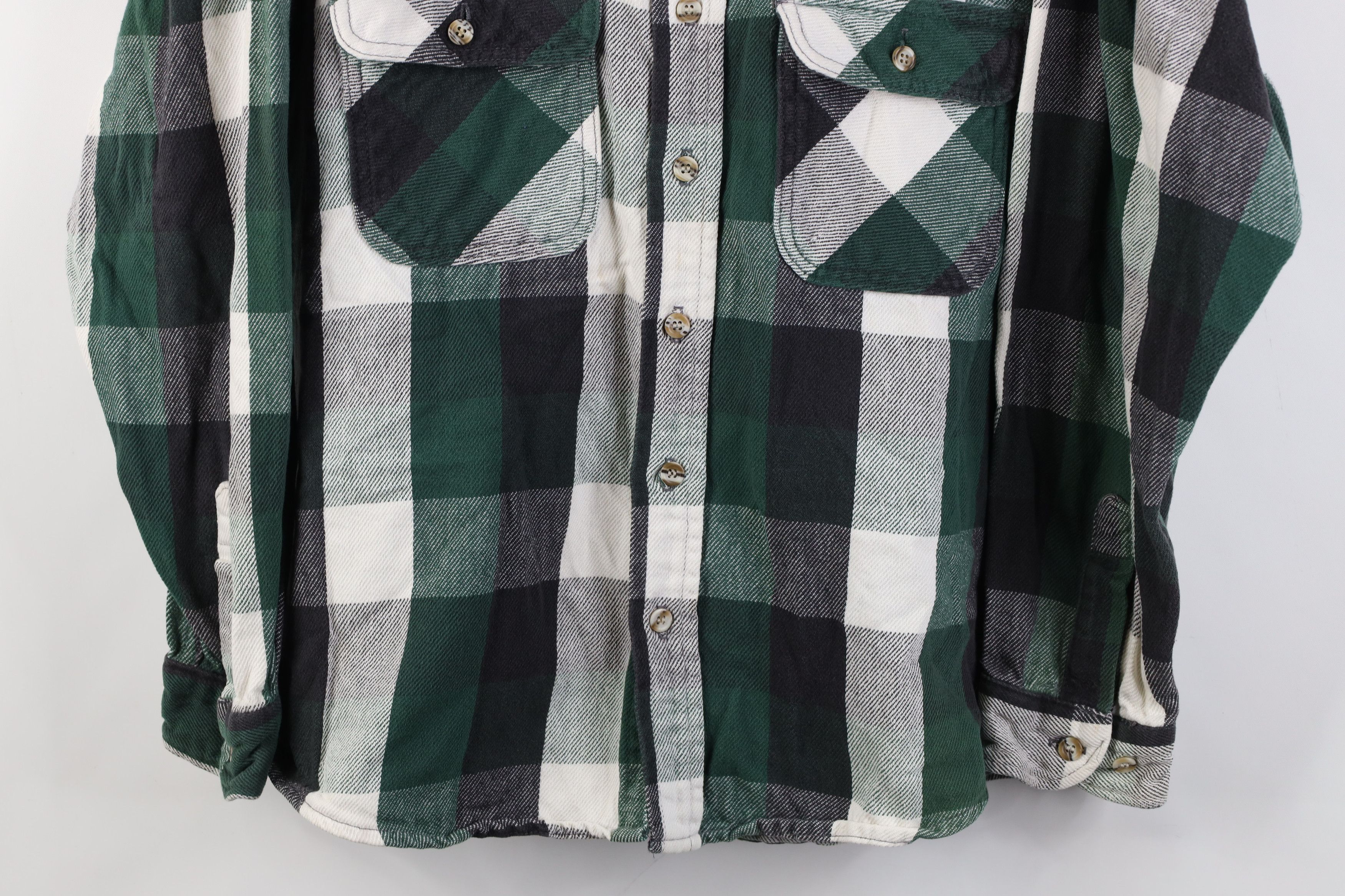 Vintage Vintage 90s Streetwear Flannel Button Shirt Plaid Size US XL / EU 56 / 4 - 3 Thumbnail