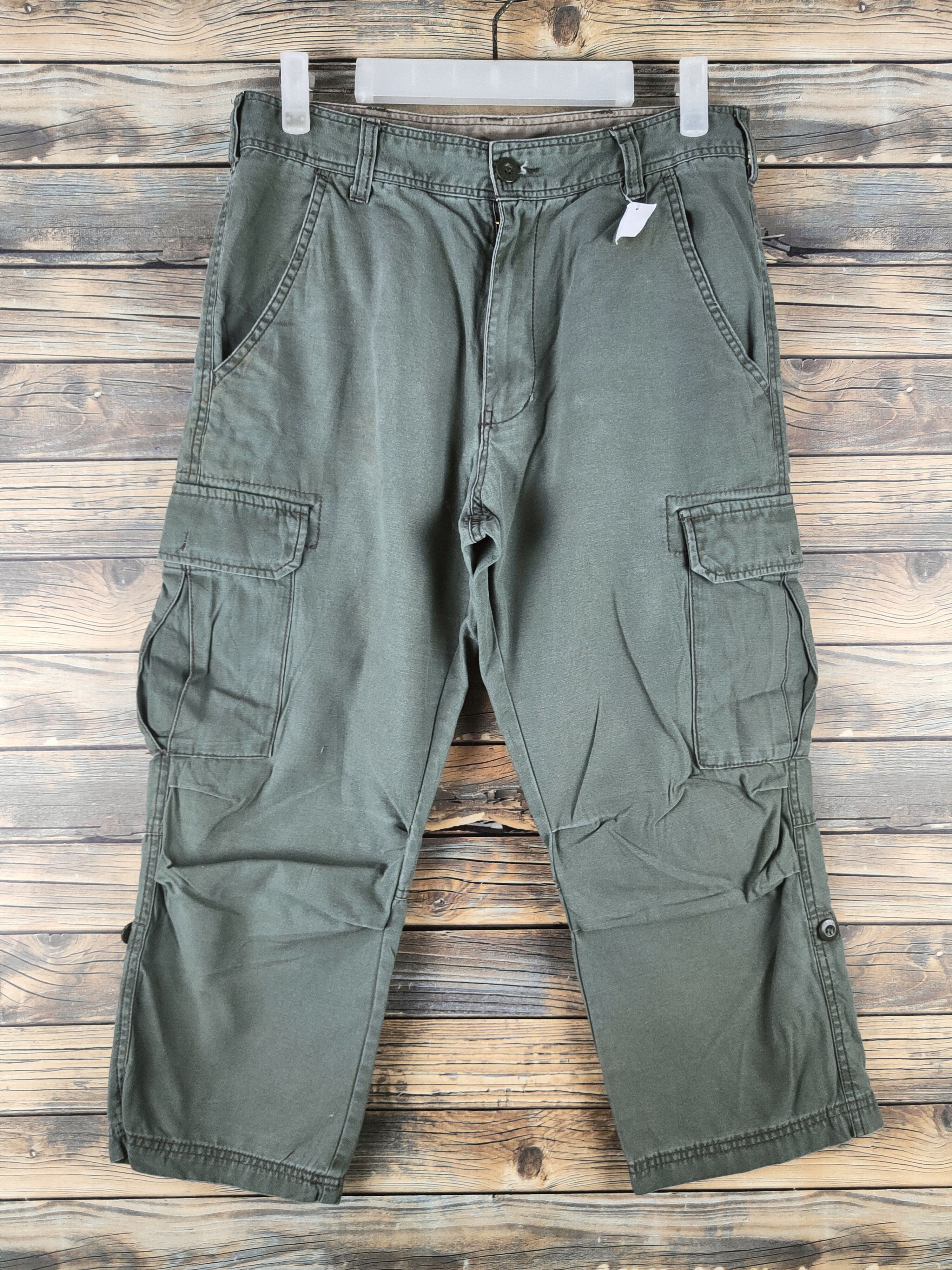 Japanese Brand DLL Panaspur Green Multipocket Cargo Pants #46-222 Size US 30 / EU 46 - 1 Thumbnail