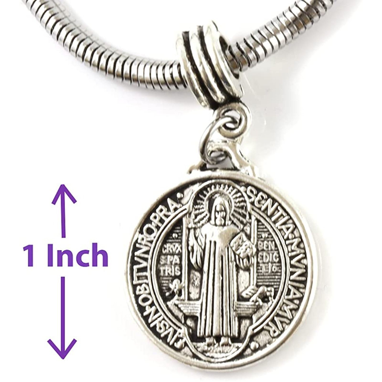 & Other Stories St Benedict Bracelet | Stainless Steel Snake Chain Bracelet Size ONE SIZE - 5 Thumbnail