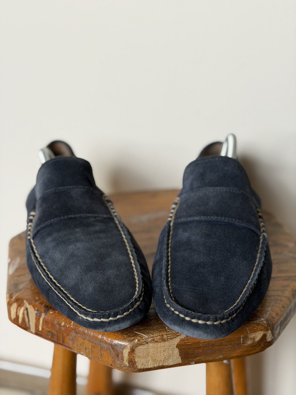 Dolce & Gabbana Dolce&Gabanna Suede Shoes Luxury Sneakers Blue Size US 7 / EU 40 - 4 Thumbnail