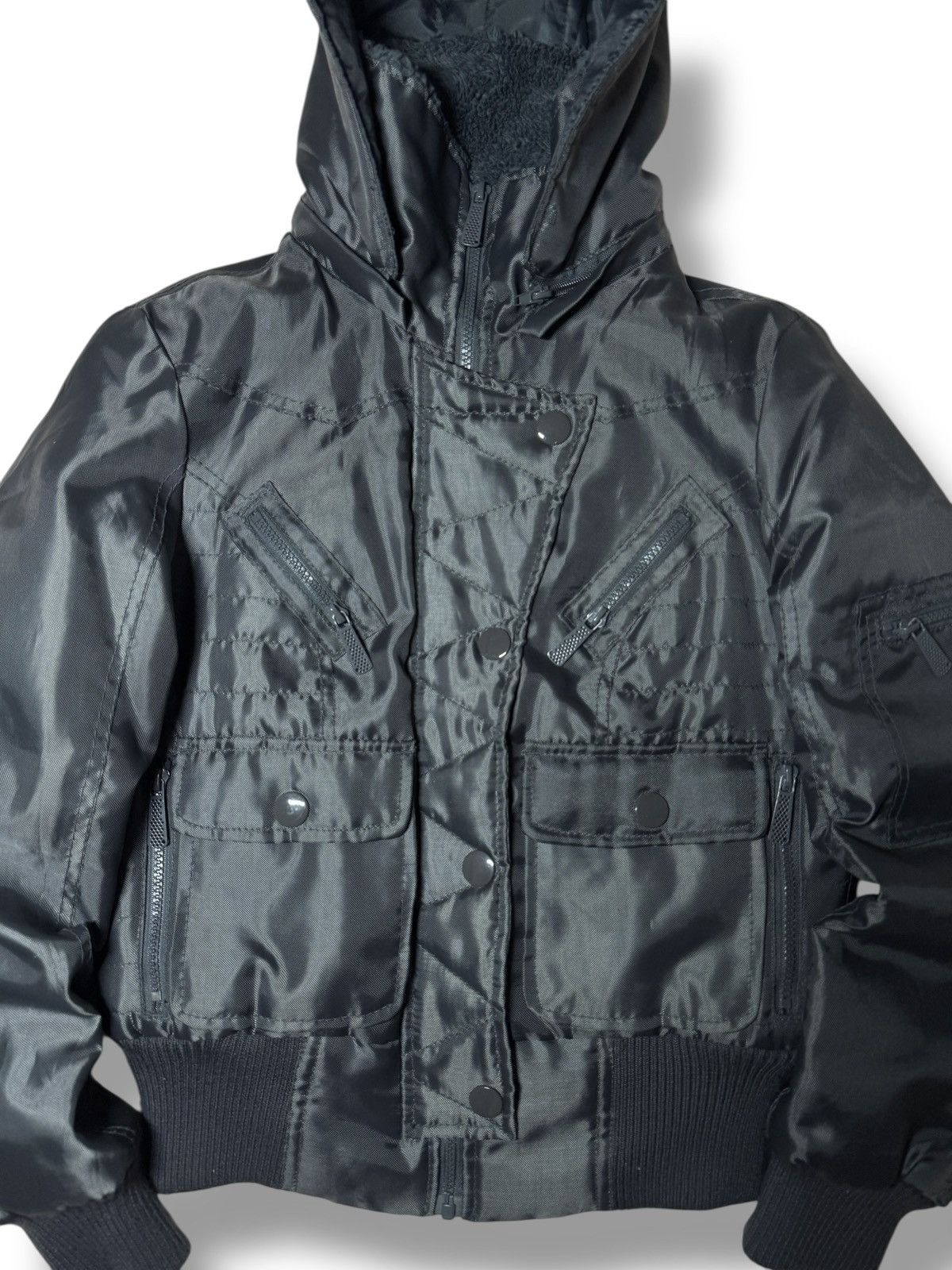 Alyx Vintage Y2k Archive Bomber Jacket Faux Fur Hood Alyx Style Size US S / EU 44-46 / 1 - 5 Thumbnail