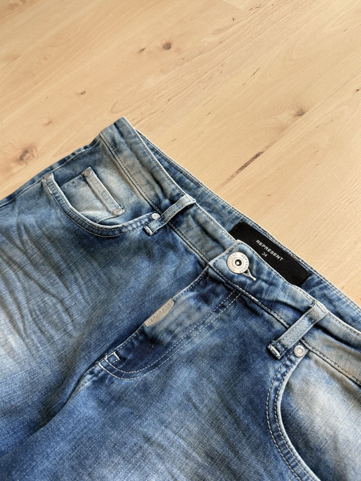 Represent Clo. Represent essential biker jeans new blue denim Size US 34 / EU 50 - 7 Thumbnail