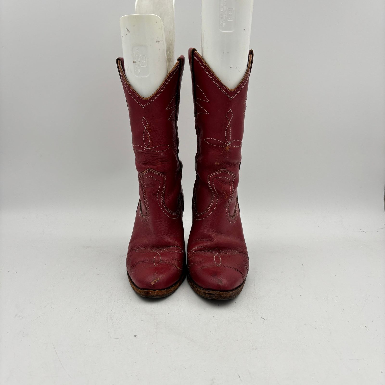 Vintage Vintage Cowboy Western Heeled Red Boots Bootie Women's 8 Size US 8 / IT 38 - 2 Thumbnail