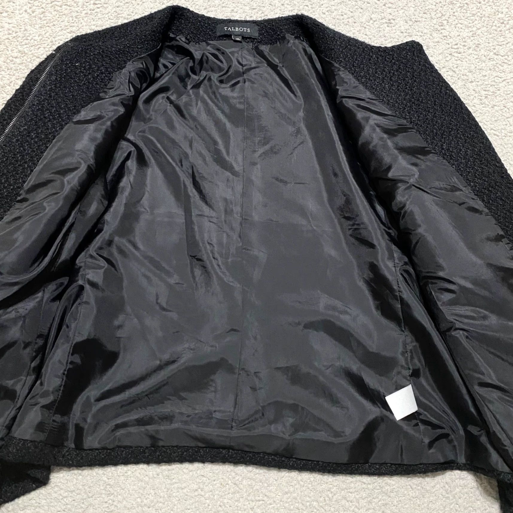 Talbots Talbots Blazer Ladies 14 Black Full Zip Lined Pockets Short Jacket Vintage No Size XL / US 12-14 / IT 48-50 - 7 Thumbnail