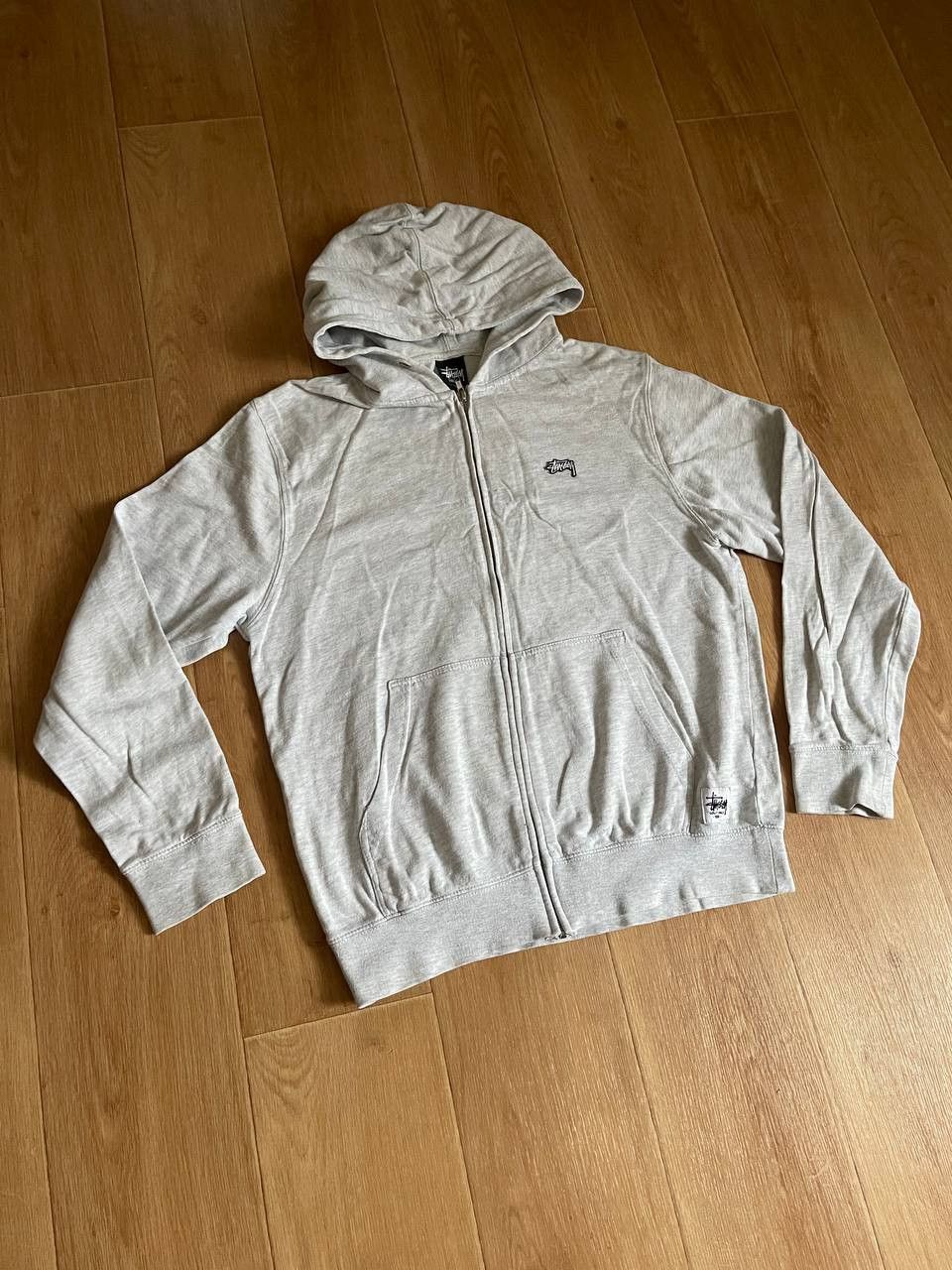 Stussy × Vintage Grey STUSSY Zip-Up Hoodie Sz S Size US S / EU 44-46 / 1 - 3 Thumbnail