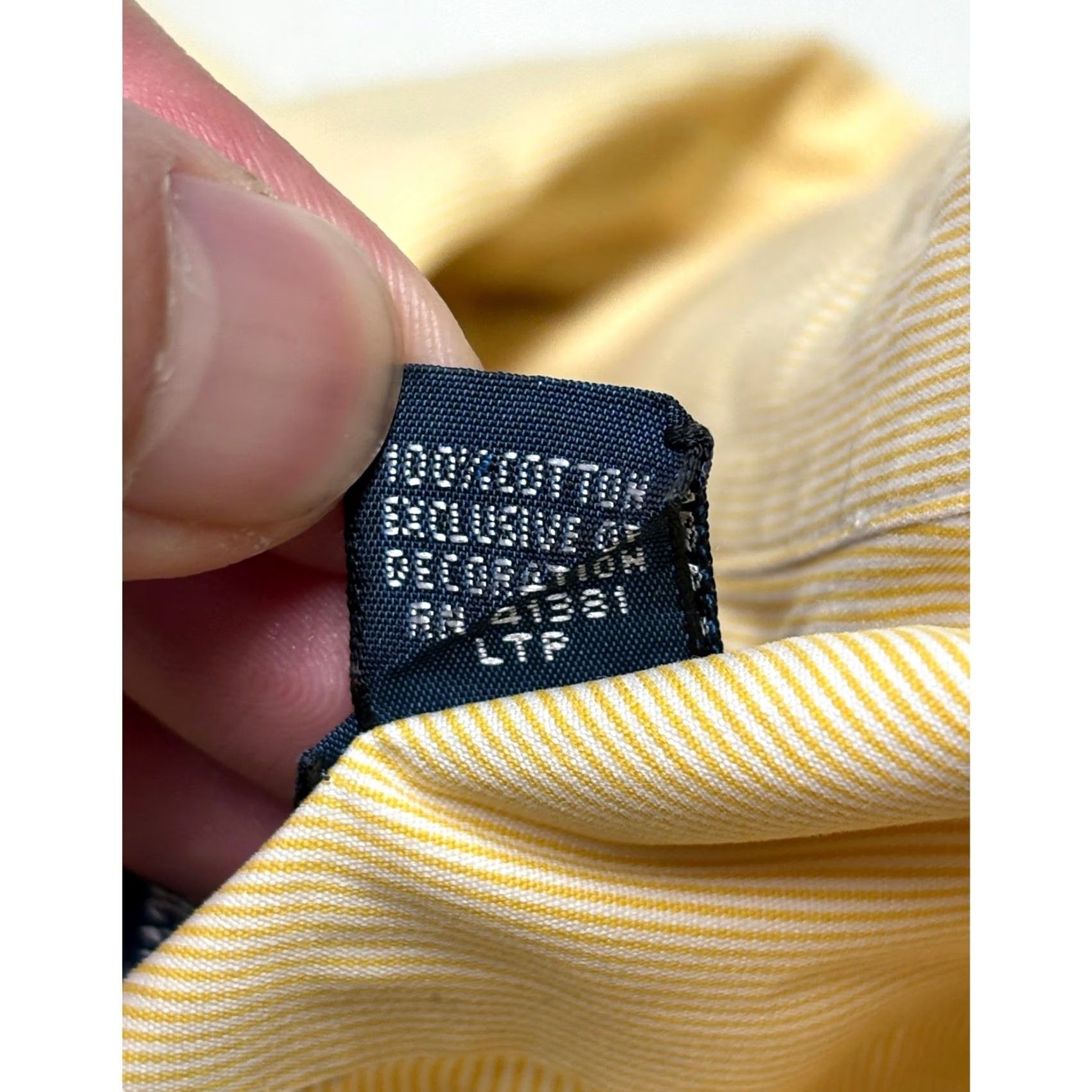 Ralph Lauren Ralph Lauren Mens Button-Down Shirt Yellow Striped Classic Fit 2XL Cotton Shirt Mens Size US XXL / EU 58 / 5 - 5 Thumbnail