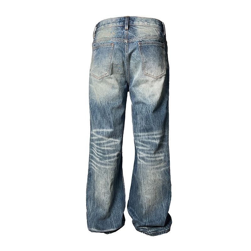 Japanese Brand × Jean Lightning Grain Pattern Straight Leg Jeans Size US 30 / EU 46 - 3 Thumbnail