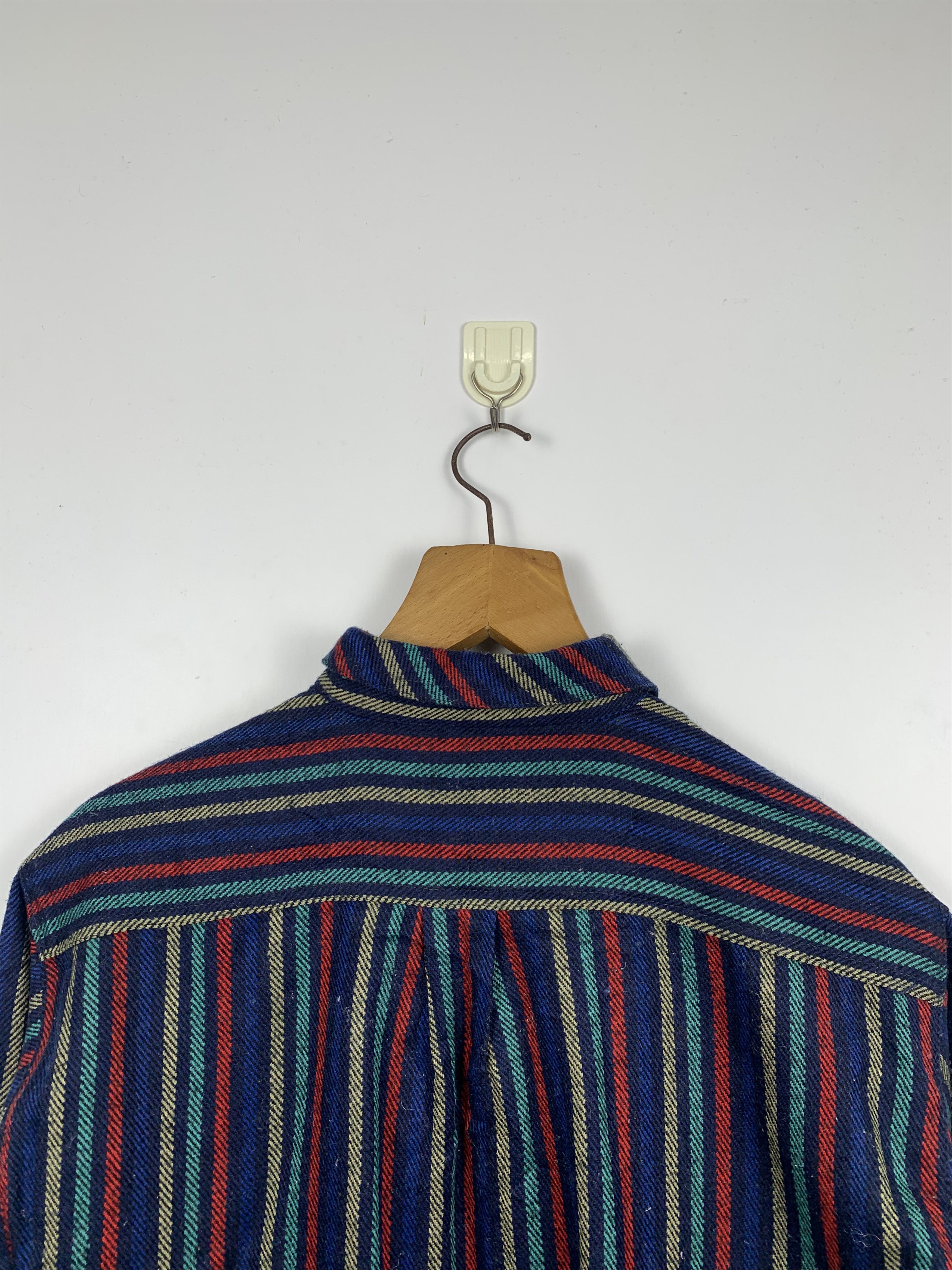 Vintage Vintage Multicolour Striped Double Pocket Shirt J1177 Size US L / EU 52-54 / 3 - 4 Thumbnail