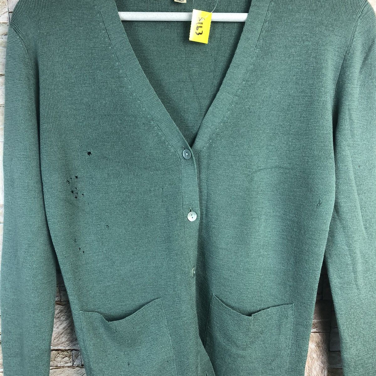 Vintage Les Halles Green Cardigan Knitwear #A163 Size S / US 4 / IT 40 - 5 Thumbnail