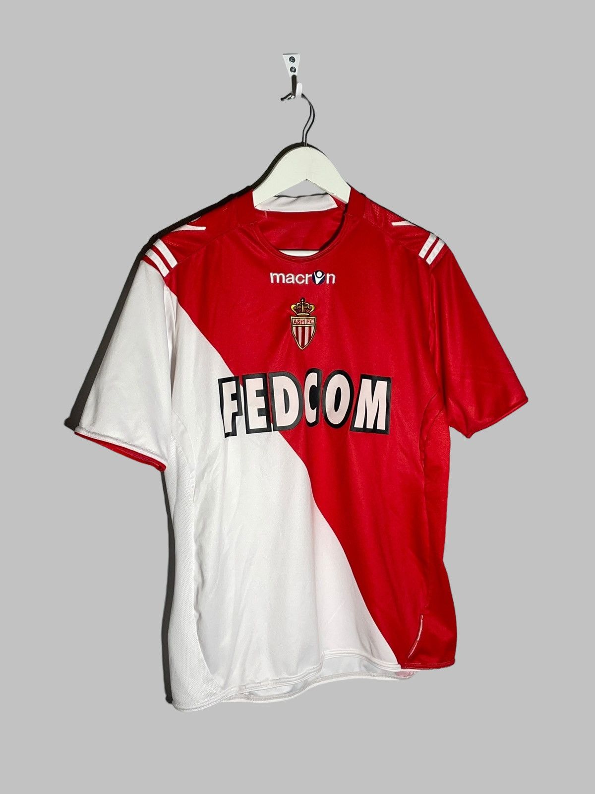 Macron As Monaco Macron 2010/11 Home Football Shirt Soccer Jersey Size US M / EU 48-50 / 2 - 2 Thumbnail