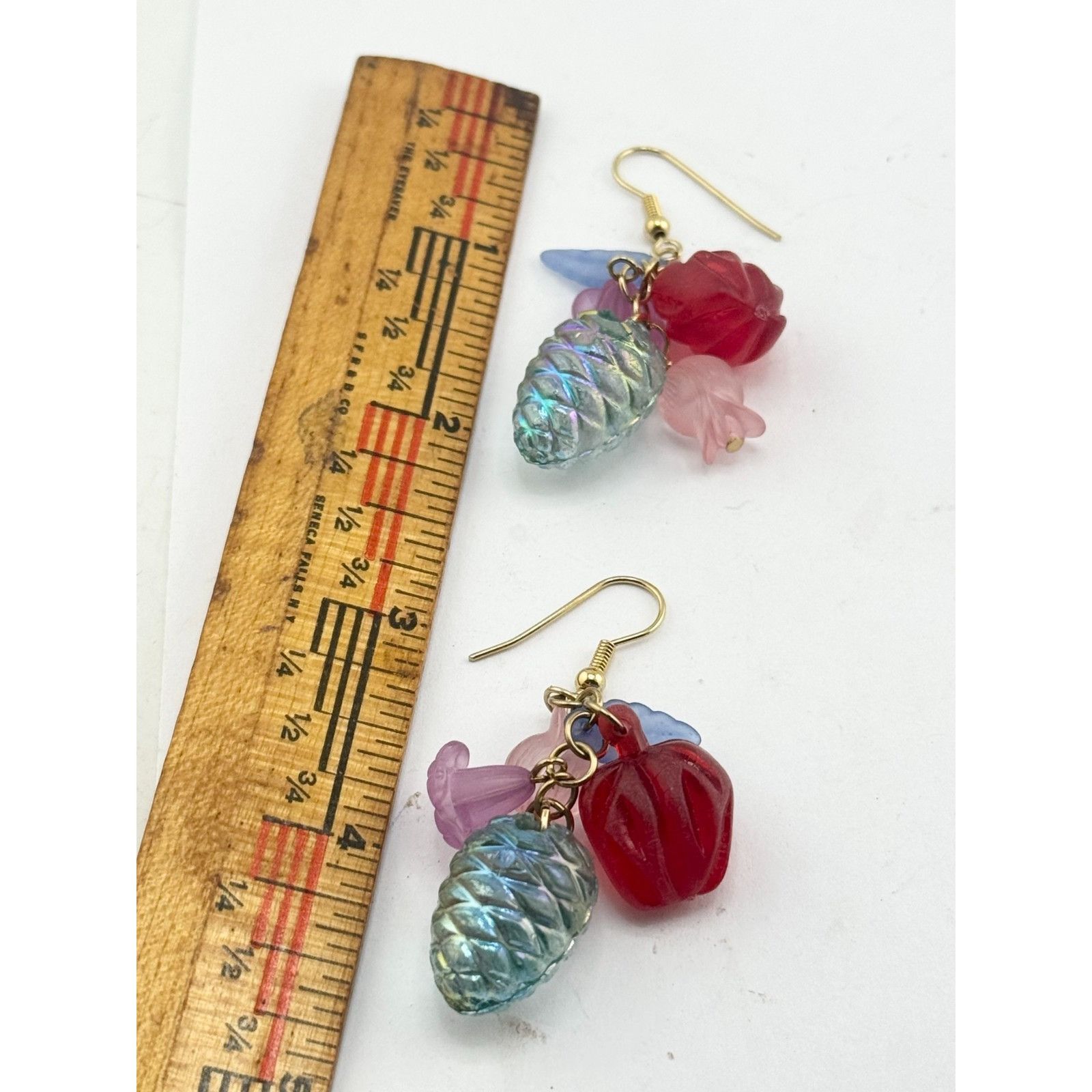 Vintage Vintage plastic fruit dangle drop earrings Size ONE SIZE - 4 Thumbnail