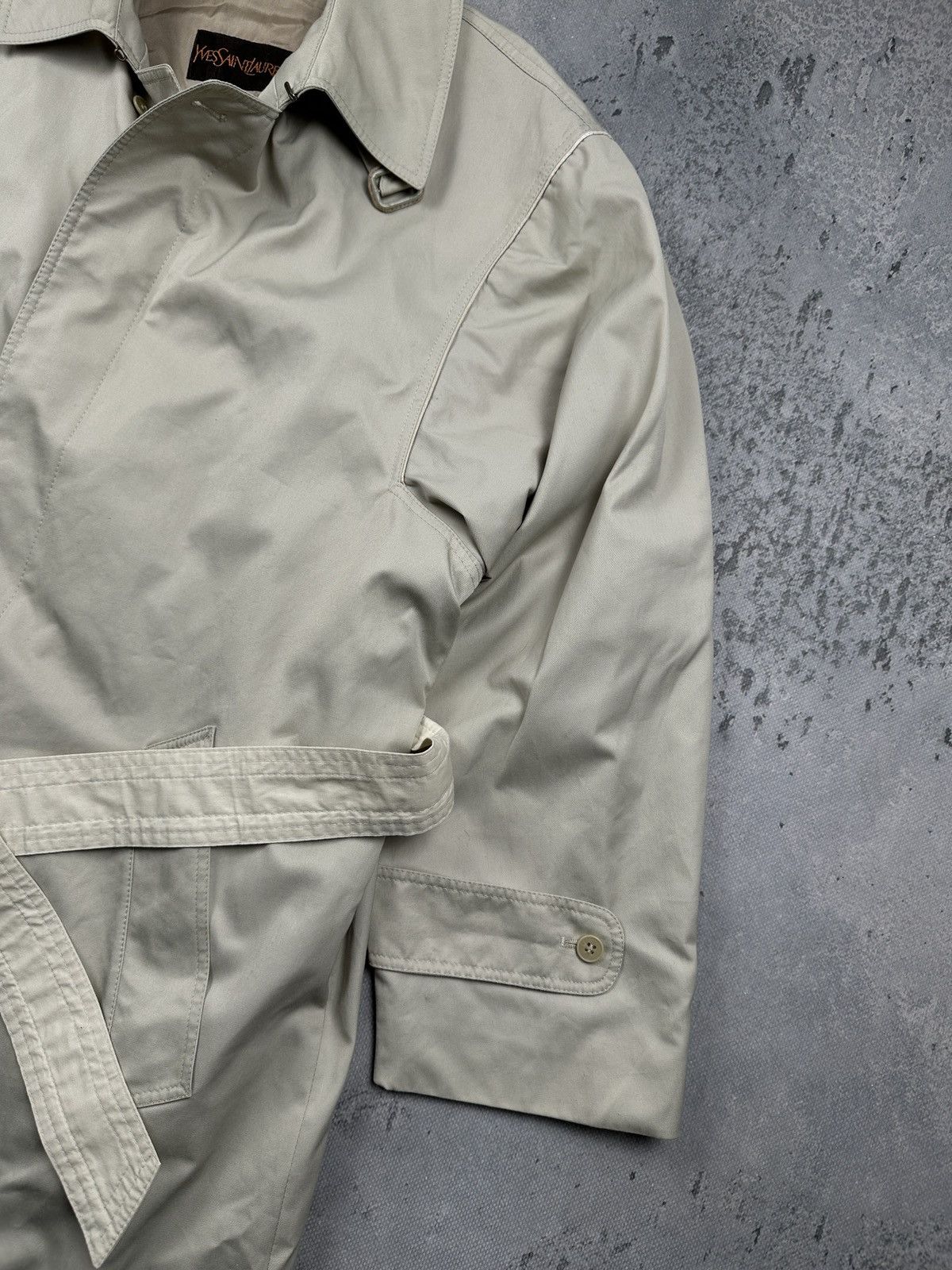 Yves Saint Laurent Yves Saint Laurent Trench Coat Beige Nova Check Lined 80s Size US L / EU 52-54 / 3 - 22 Thumbnail