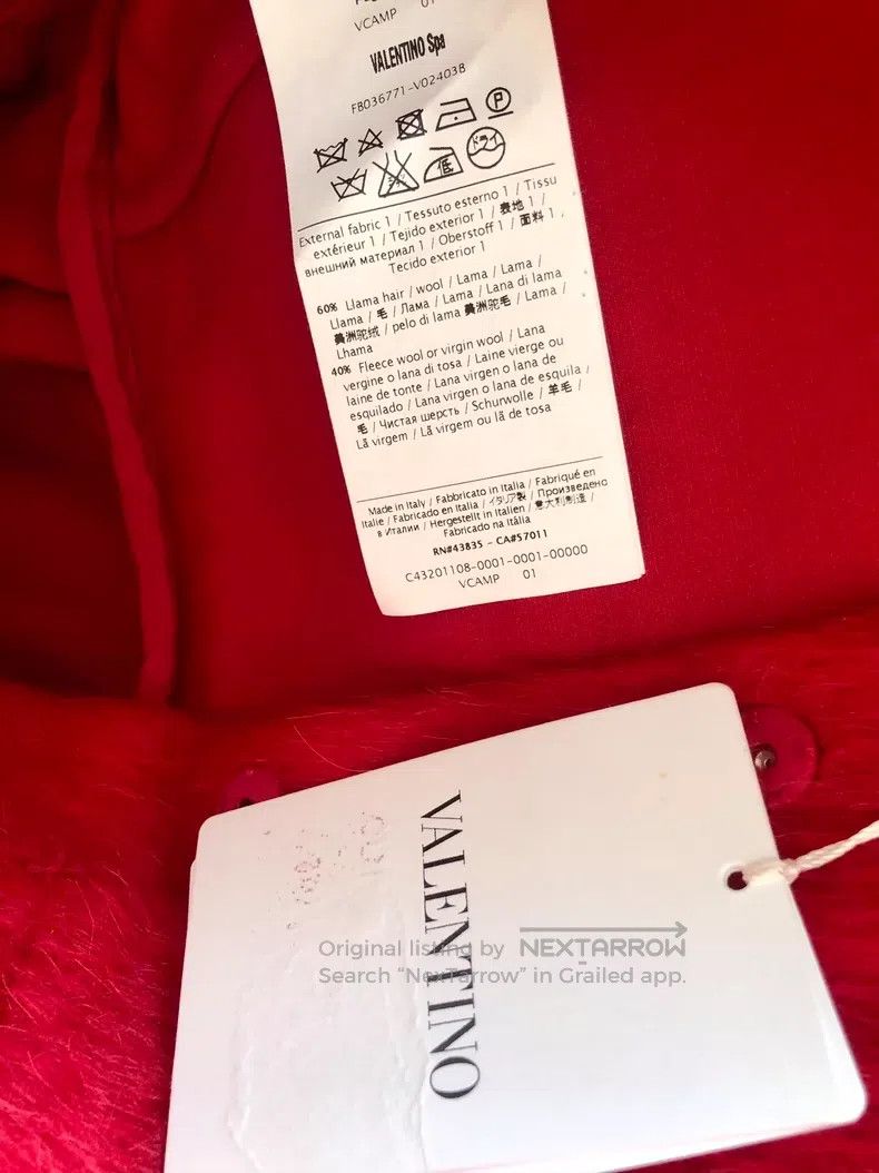 Valentino Valentino Red and white color-blocked camel wool coat Size M / US 6-8 / IT 42-44 - 7 Thumbnail