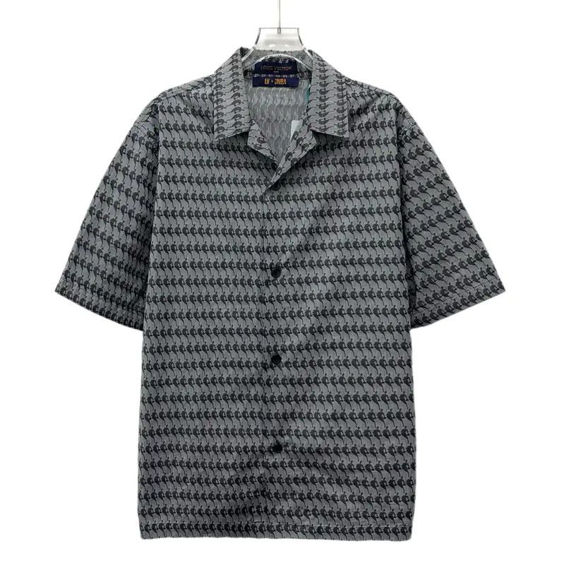 Louis Vuitton Men's Dark Gray Cotton Shirt 0089
