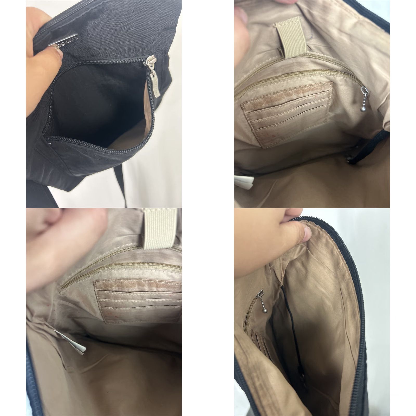 Vintage Baggallini Crossbody Bag Medium Black Nylon Polyester Adjustable Strap Womens Size ONE SIZE - 8 Thumbnail