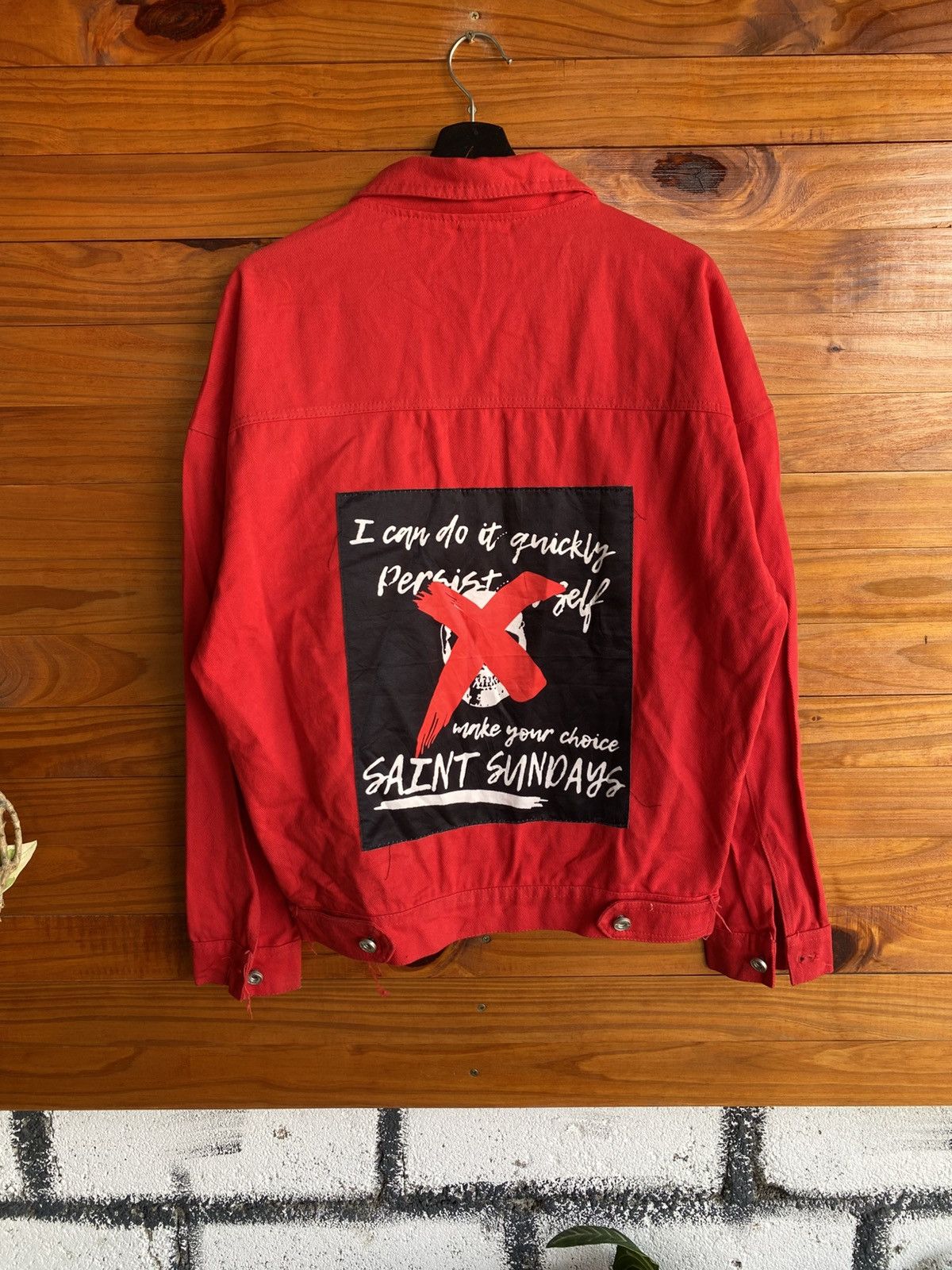 Japanese Brand Vintage IT Sports Wear Red Work Jacket Saint Sundays Graphic Size US M / EU 48-50 / 2 - 3 Thumbnail