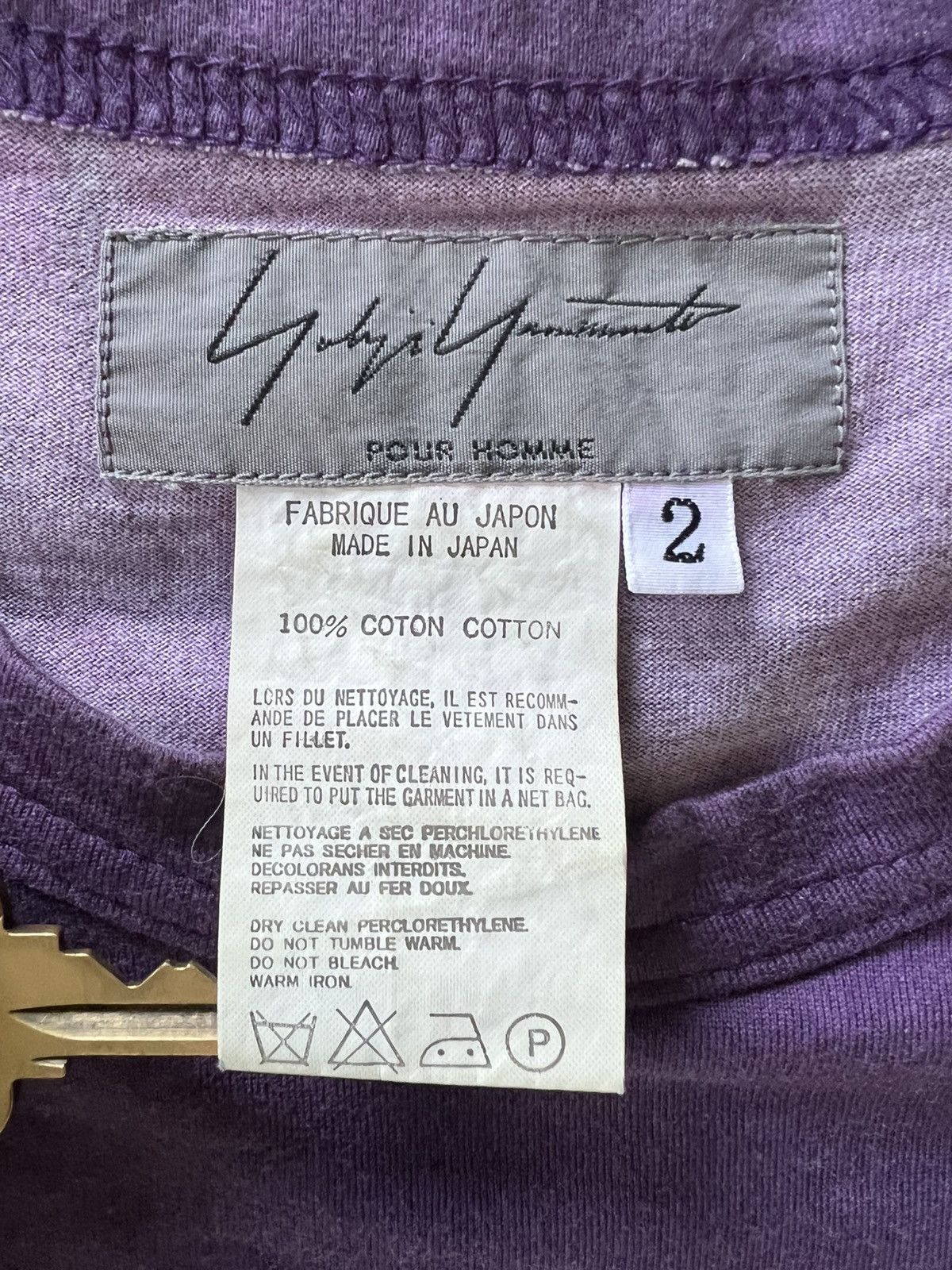 Yohji Yamamoto Yohji Yamamoto Pour Homme SS02 Purple Pig Raglan Tee Size US M / EU 48-50 / 2 - 4 Thumbnail
