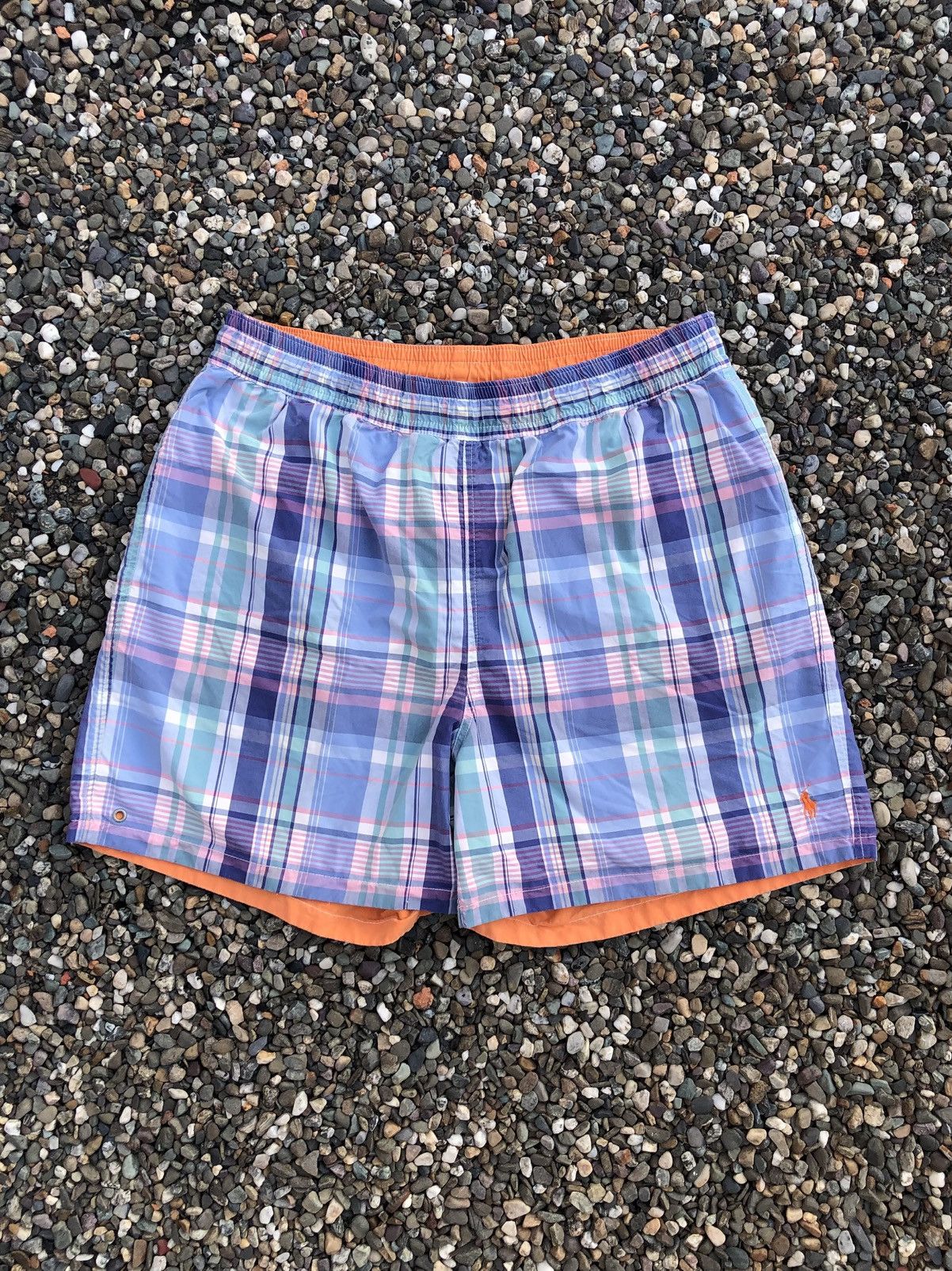 Polo Ralph Lauren Vintage Polo Ralph Lauren Reversible Plaid Swim Trunks Size US 34 / EU 50 - 1 Thumbnail