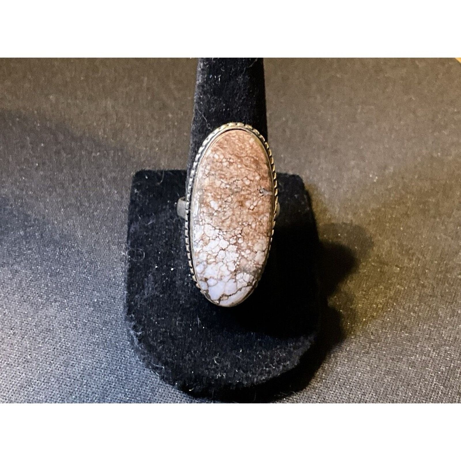 Other 925 Sterling Navajo Wild Horse Manesite Oval Ring Size 7 Size ONE SIZE - 1 Thumbnail