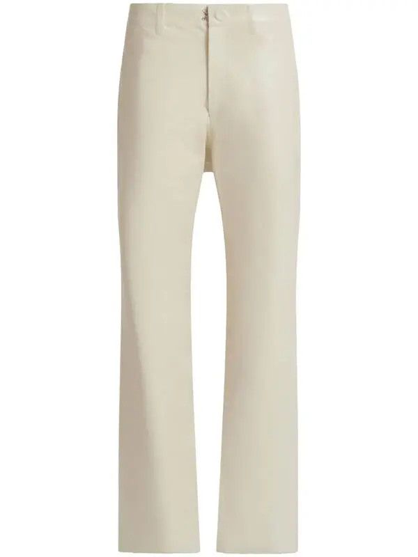 o1w1db11125 Two-Tone Virgin Wool Trousers in White