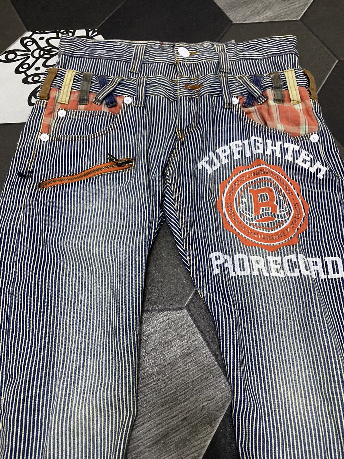 Hysteric Glamour × Japanese Brand Japan 🇯🇵 double waist stripe Size US 32 / EU 48 - 3 Thumbnail