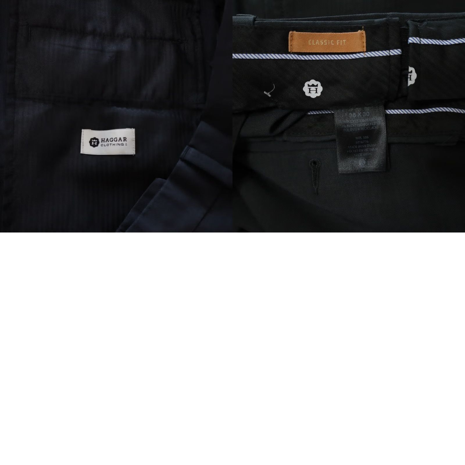 Haggar Haggar Pants Mens 38x30 Classic Fit Dress Slacks Flat Front Dark Gray Size US 38 / EU 54 - 8 Thumbnail