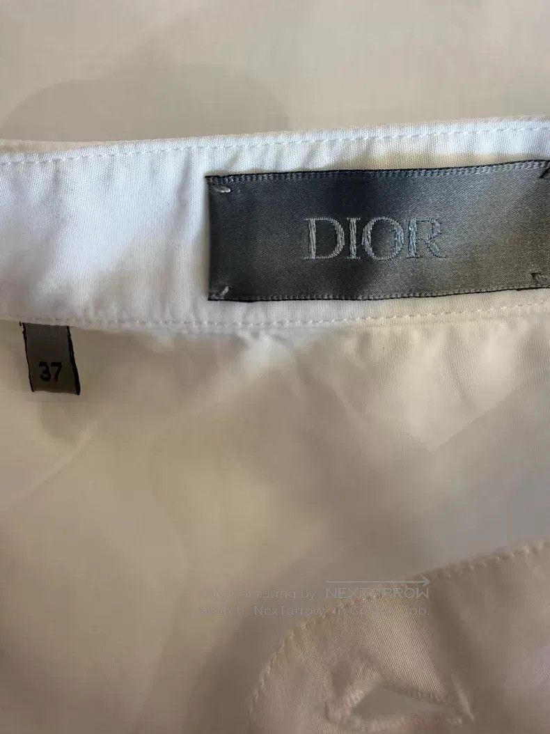 Dior Dior Size 37 White stand-up collar long-sleeved shirt Size US XXS / EU 40 - 3 Thumbnail