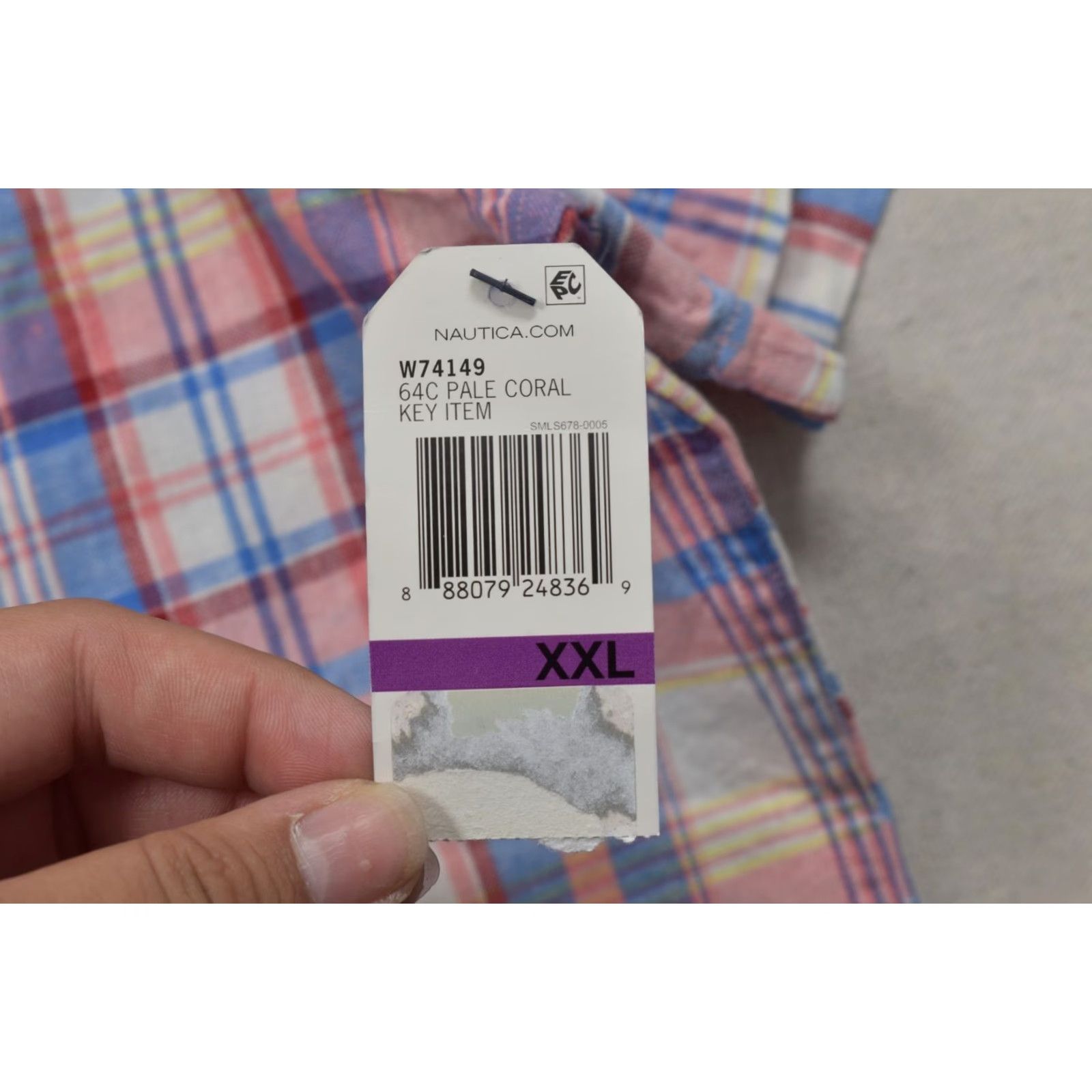 Nautica Nautica Button-Up Shirt Plaid Multicolor Short Sleeve Linen-Cotton 2XL Men NWT Size US XXL / EU 58 / 5 - 3 Thumbnail