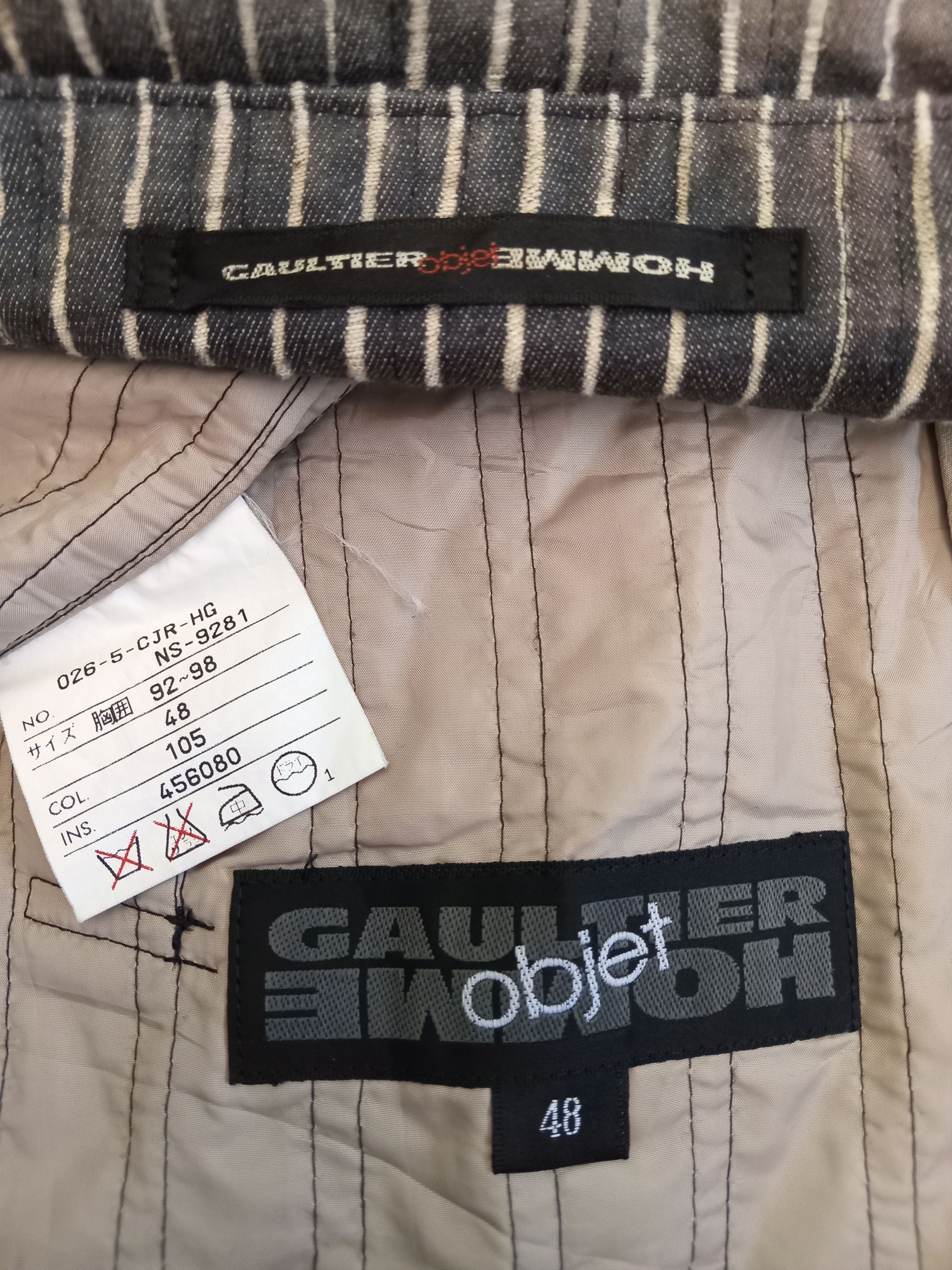 Designer × Gaultier Homme Objet × Jean Paul Gaultier GAULTIER HOMME OBJET Button Hickory Faded Jacket Size US L / EU 52-54 / 3 - 5 Thumbnail