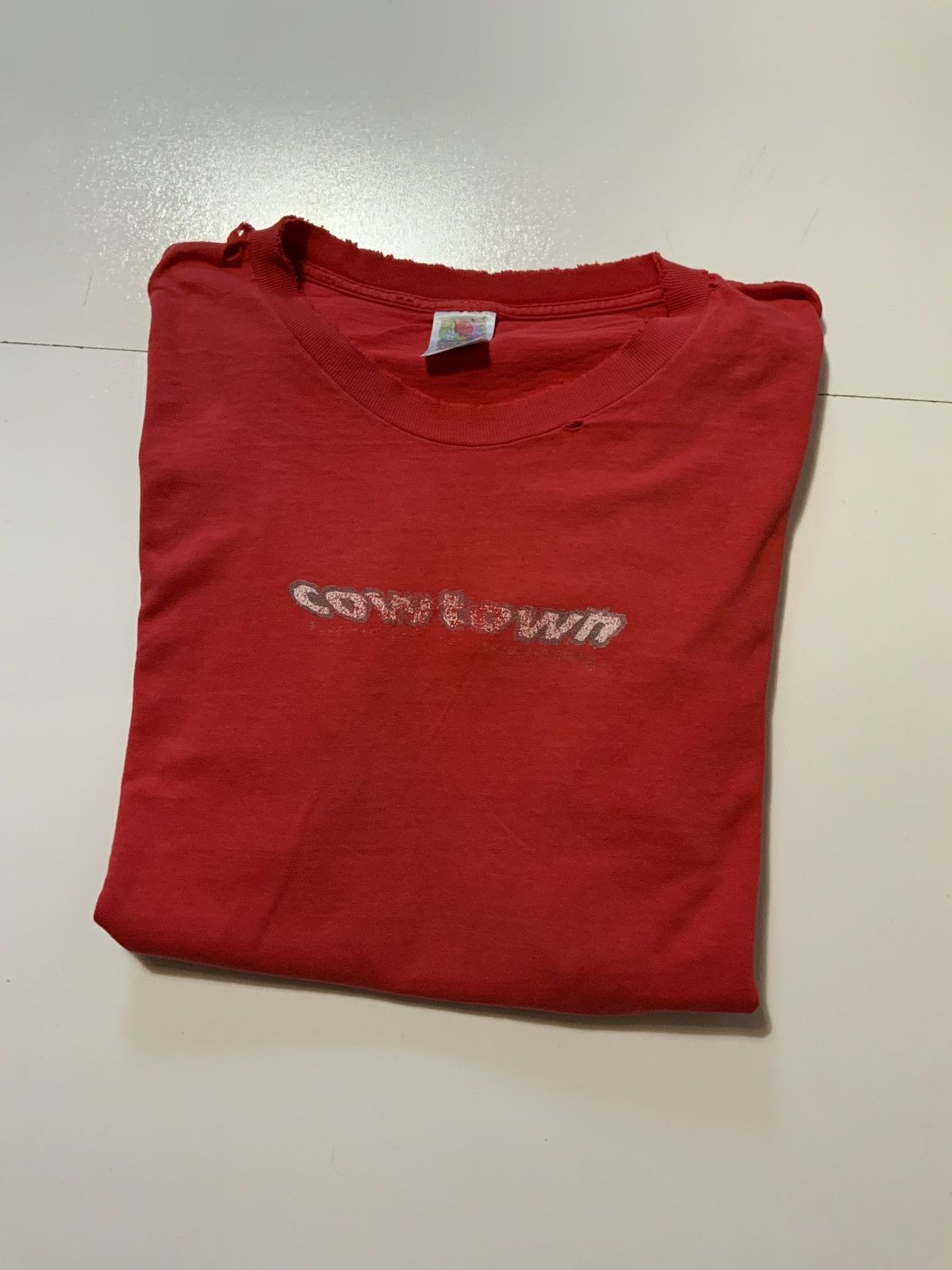 Vintage Cowtown Skateboards Skate Red Graphic S/S Distressed T-Shirt Size US XL / EU 56 / 4 - 1 Thumbnail