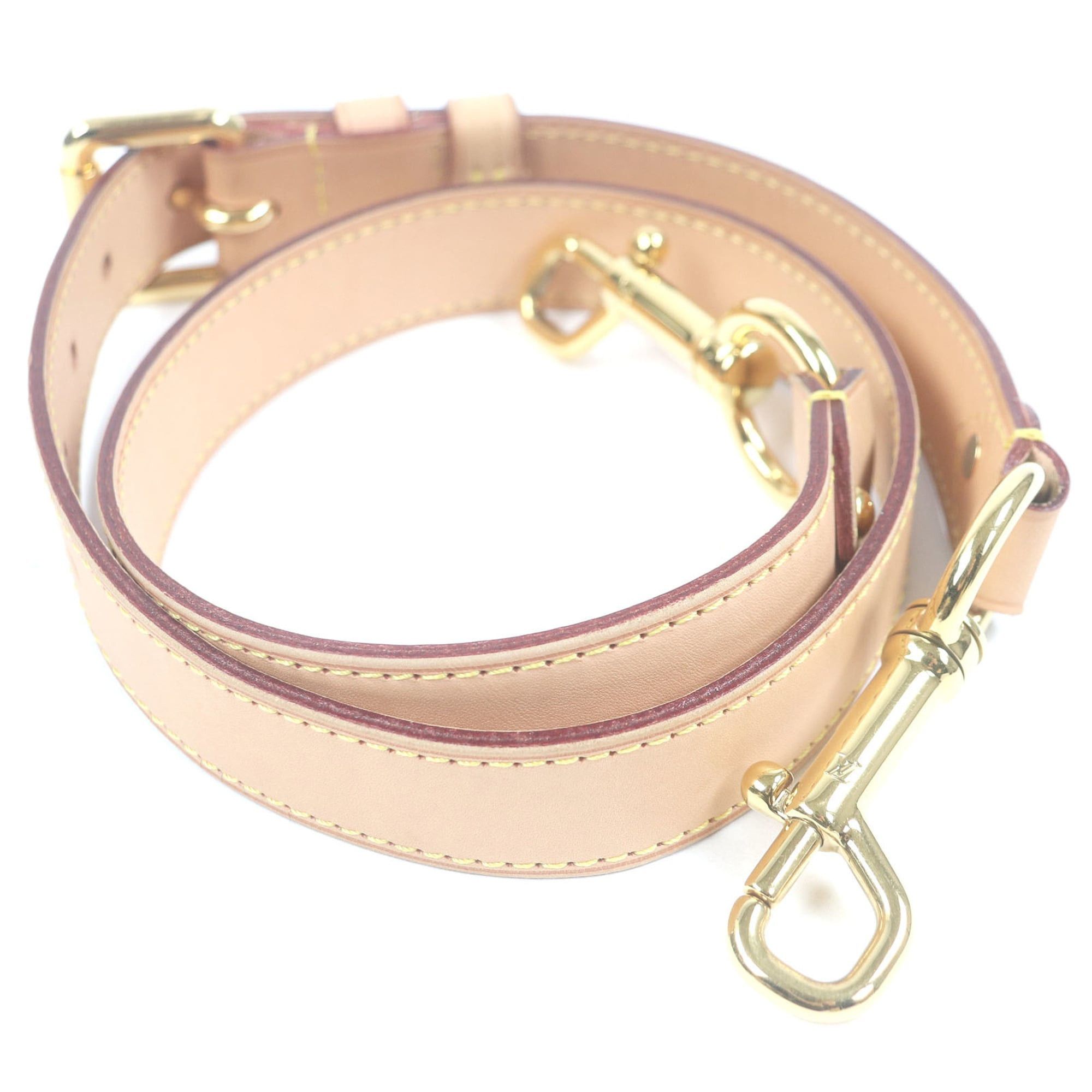 Louis Vuitton Louis Vuitton natural leather shoulder strap belt with LV logo, beige and gold accents, recommended for men. Size ONE SIZE - 1 Thumbnail