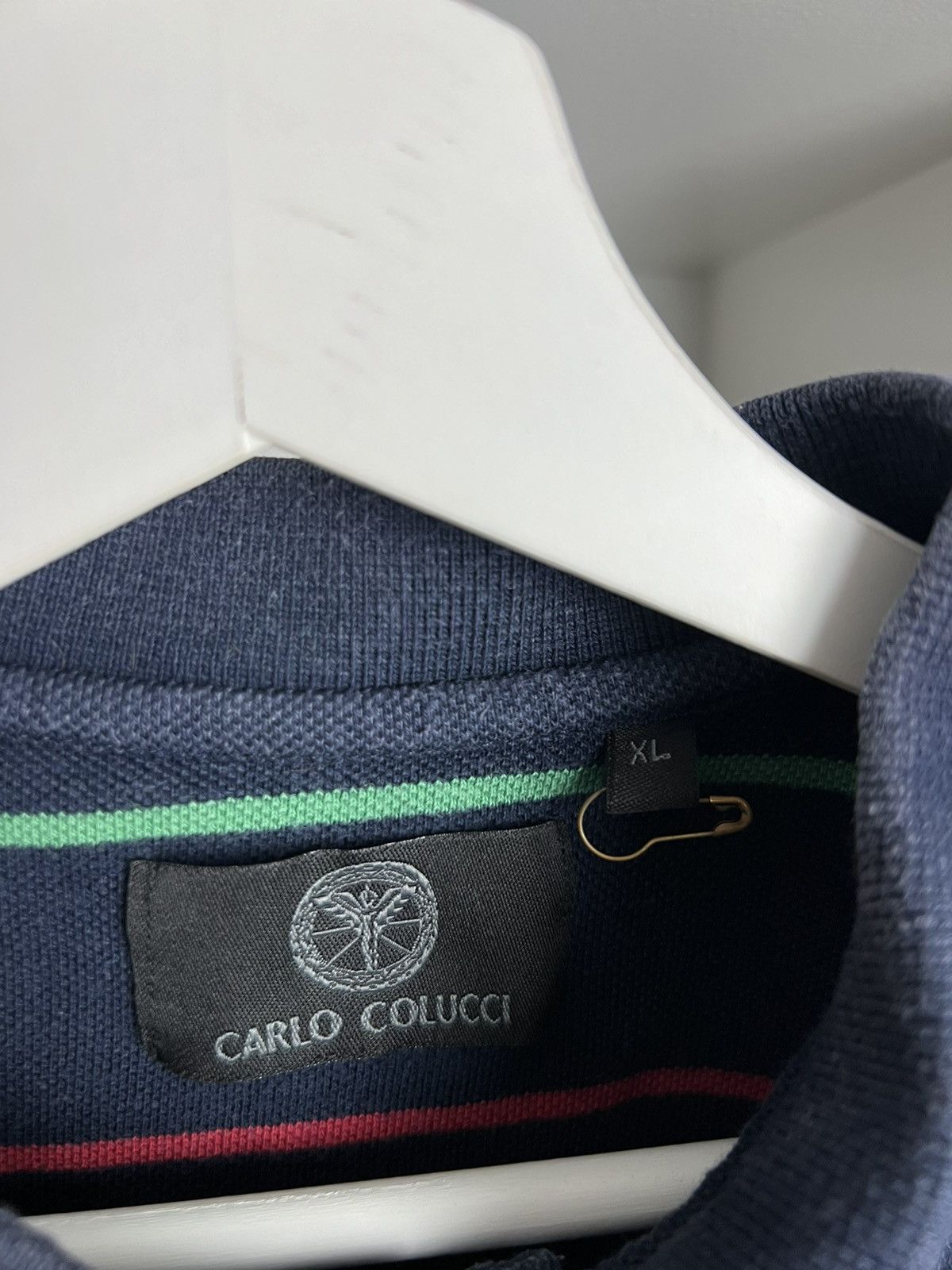 Carlo Colucci × Designer Carlo Colucci stripped polo t-shirt XL designer casual rare Size US XL / EU 56 / 4 - 4 Thumbnail
