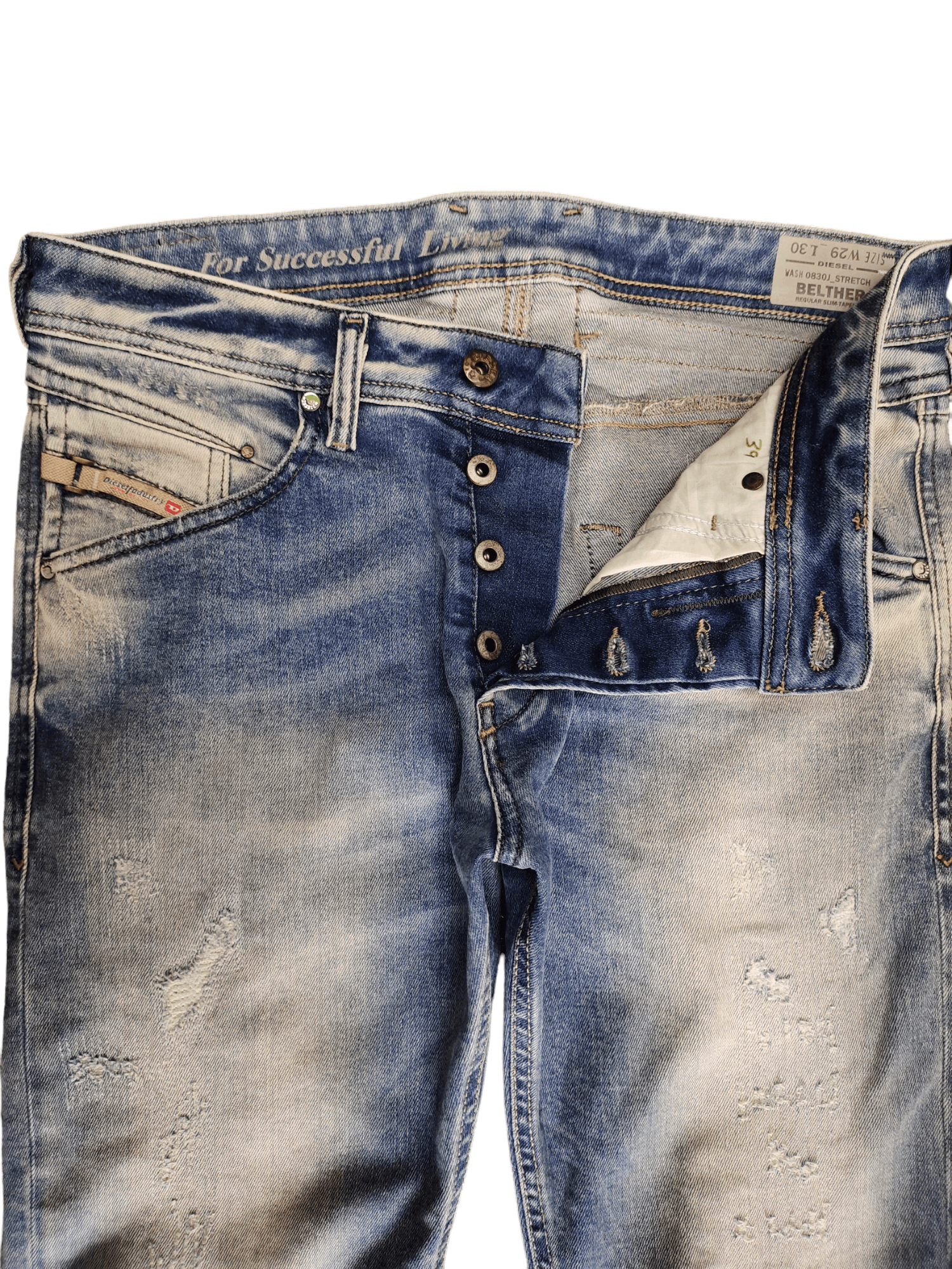 Diesel Vintage Diesel Belther Regular Slim Tapered Denim Jeans Size US 30 / EU 46 - 11 Thumbnail