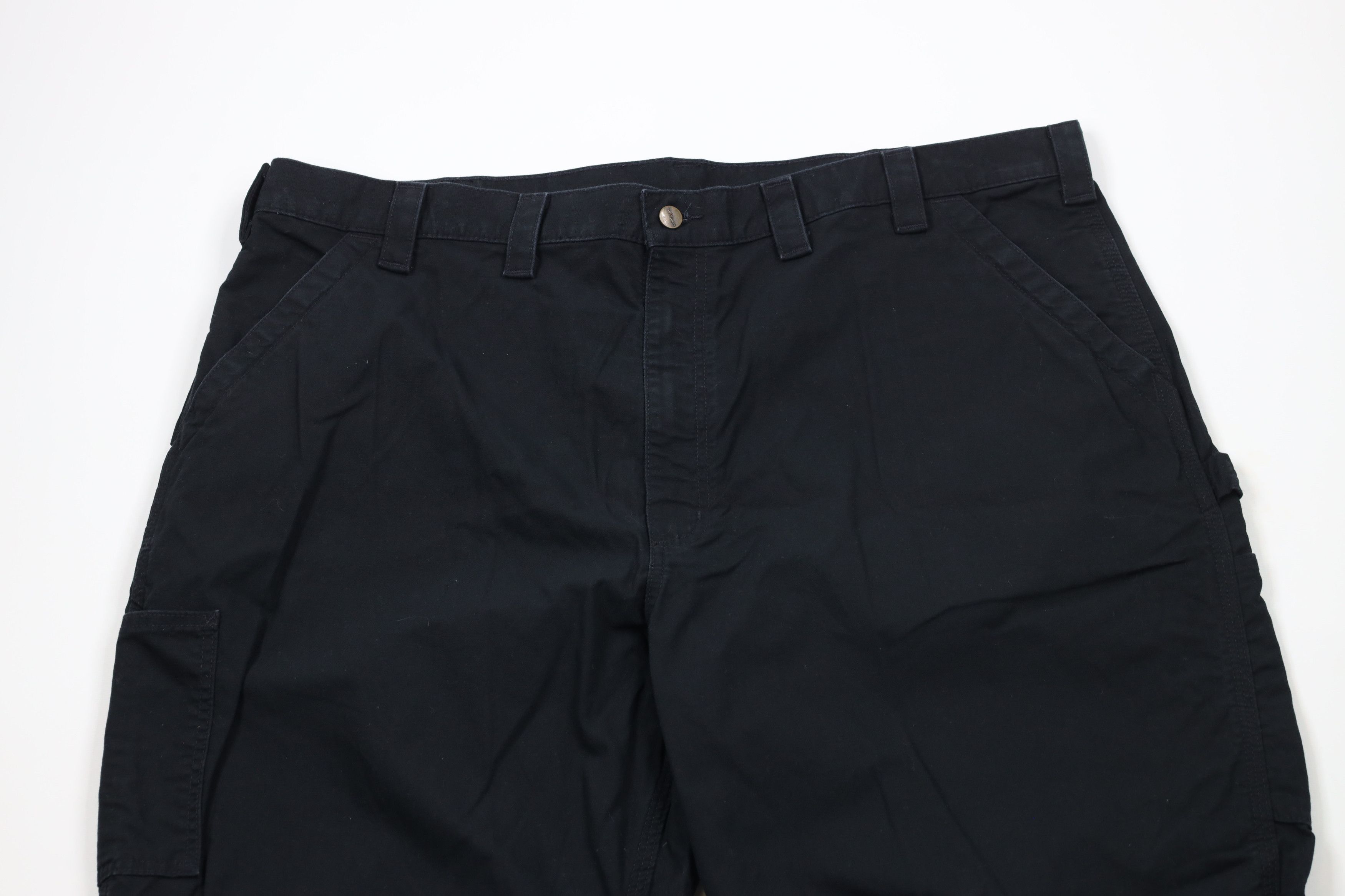 Carhartt × Vintage Vintage Y2K Carhartt Canvas Wide Leg Dungaree Pants Black Size US 44 / EU 60 - 2 Thumbnail