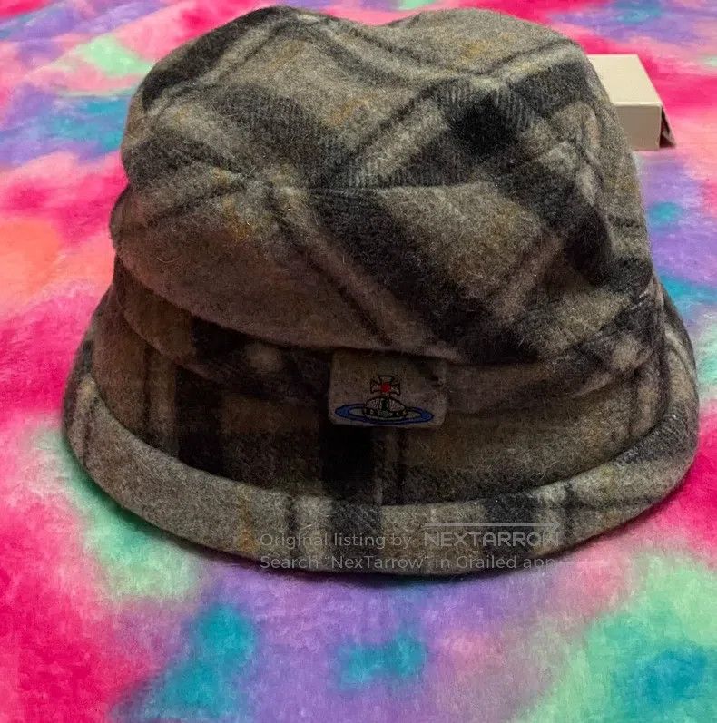 Vivienne Westwood Vivienne Westwood 90s color embroidered Saturn plaid wool Size ONE SIZE - 5 Thumbnail