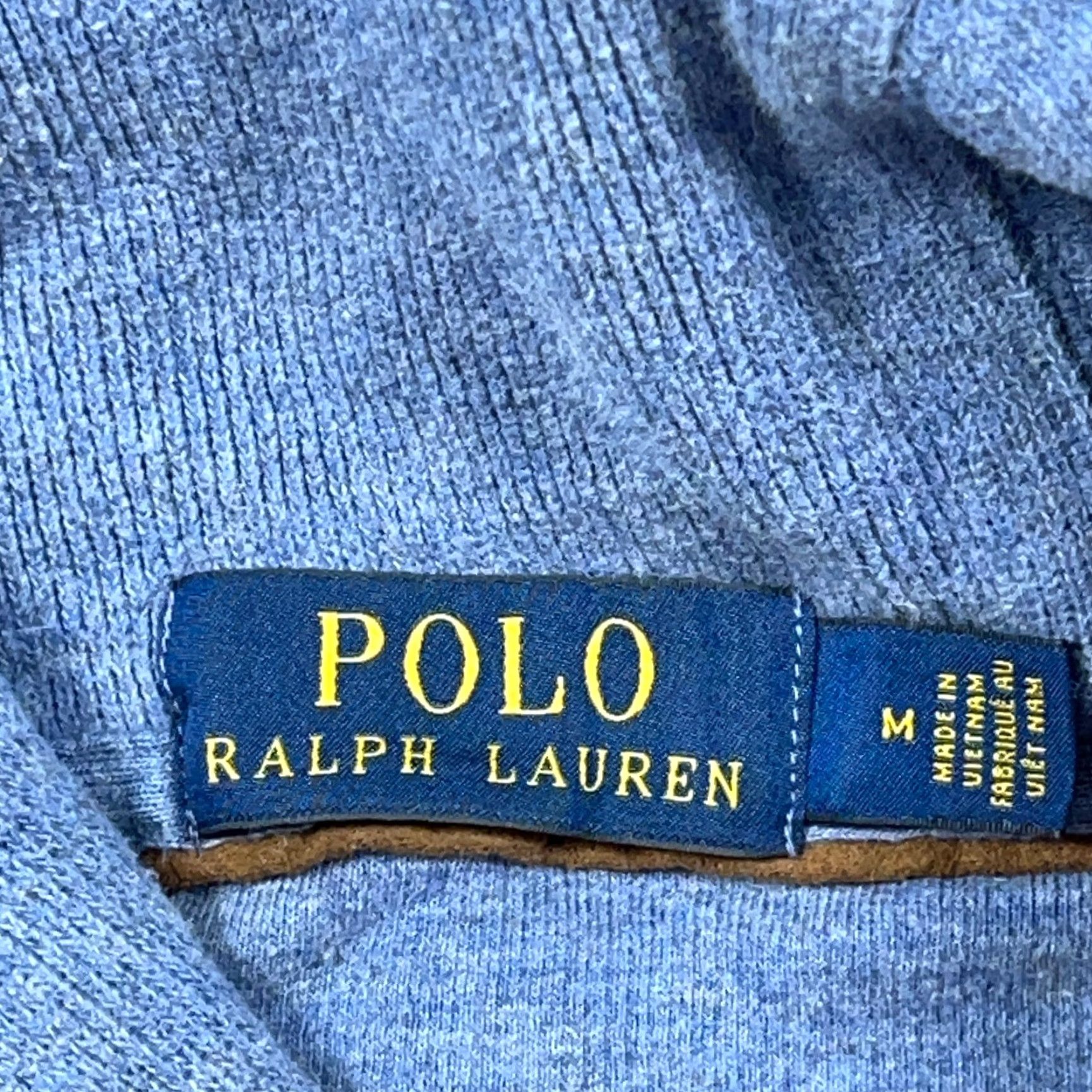 Polo Ralph Lauren Polo Ralph Lauren Sweater Shirt Men Medium Blue Shawl Neck Pullover 1/4 Zip Lightweight Knit Solid Logo Zipper Embroidered Size US M / EU 48-50 / 2 - 3 Thumbnail