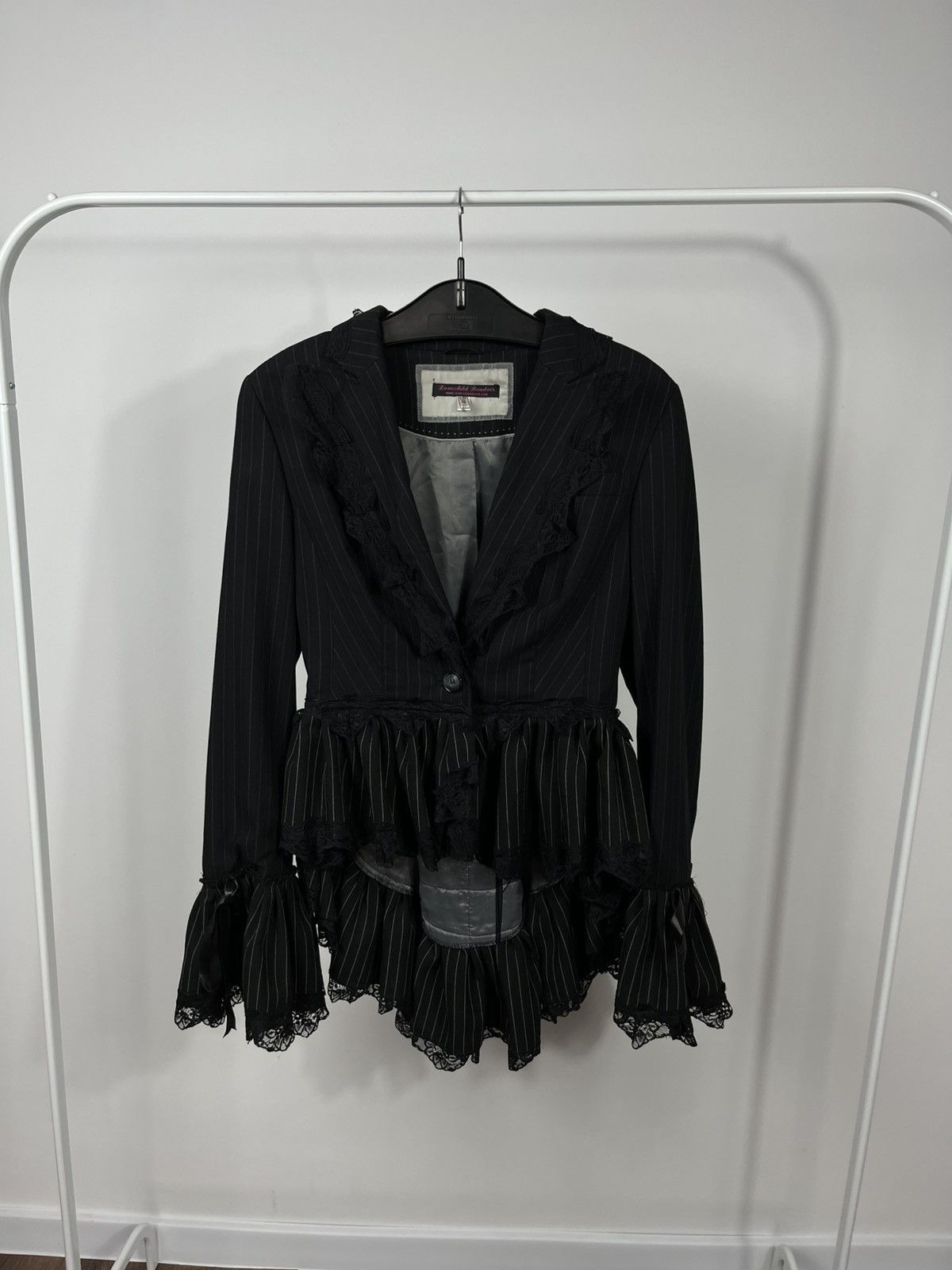 Other Lovechild Boudoir Blazer Jacket Lace Pinstripe Gothic Corset Size S / US 4 / IT 40 - 1 Thumbnail