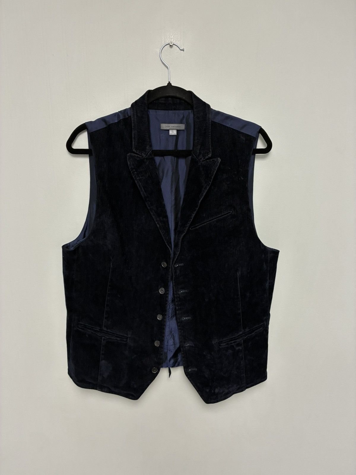 John Varvatos Woodward crushed velvet Vest EU 52 USA 42 Size US L / EU 52-54 / 3 - 7 Thumbnail