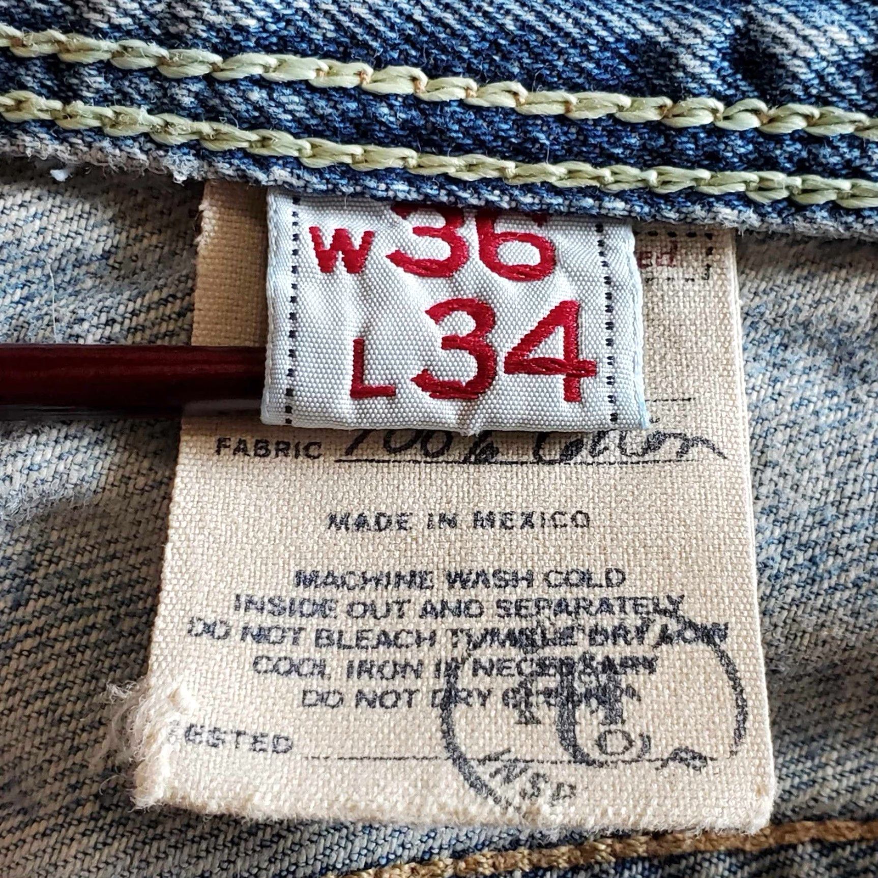 Abercrombie & Fitch VINTAGE Abercrombie & Fitch Jeans Distressed Patchwork Grunge Baggy 36 X 29 Men 36 Inseam Blue Straight Size US 36 / EU 52 - 6 Thumbnail