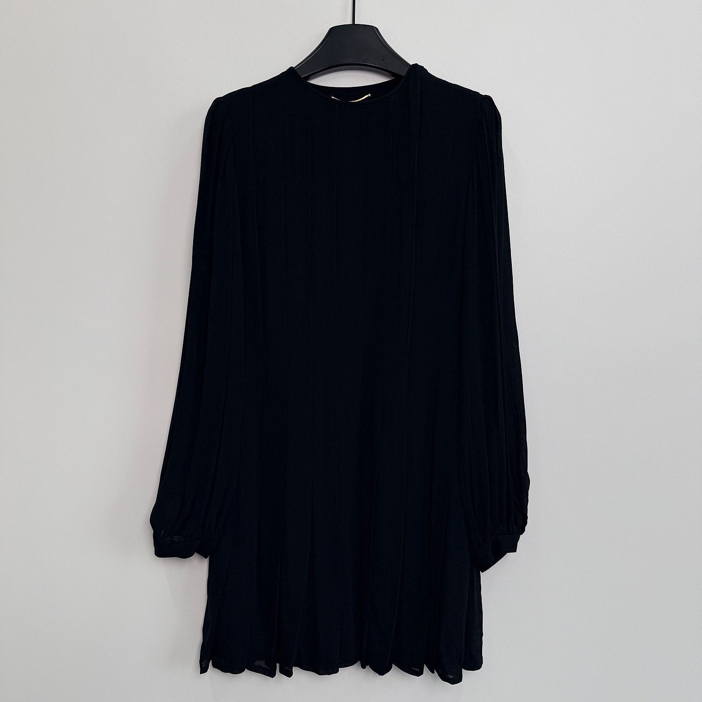 Saint Laurent Paris Saint Laurent Black Viscose Mini Dress Size 36 Size XS / US 0-2 / IT 36-38 - 1 Thumbnail