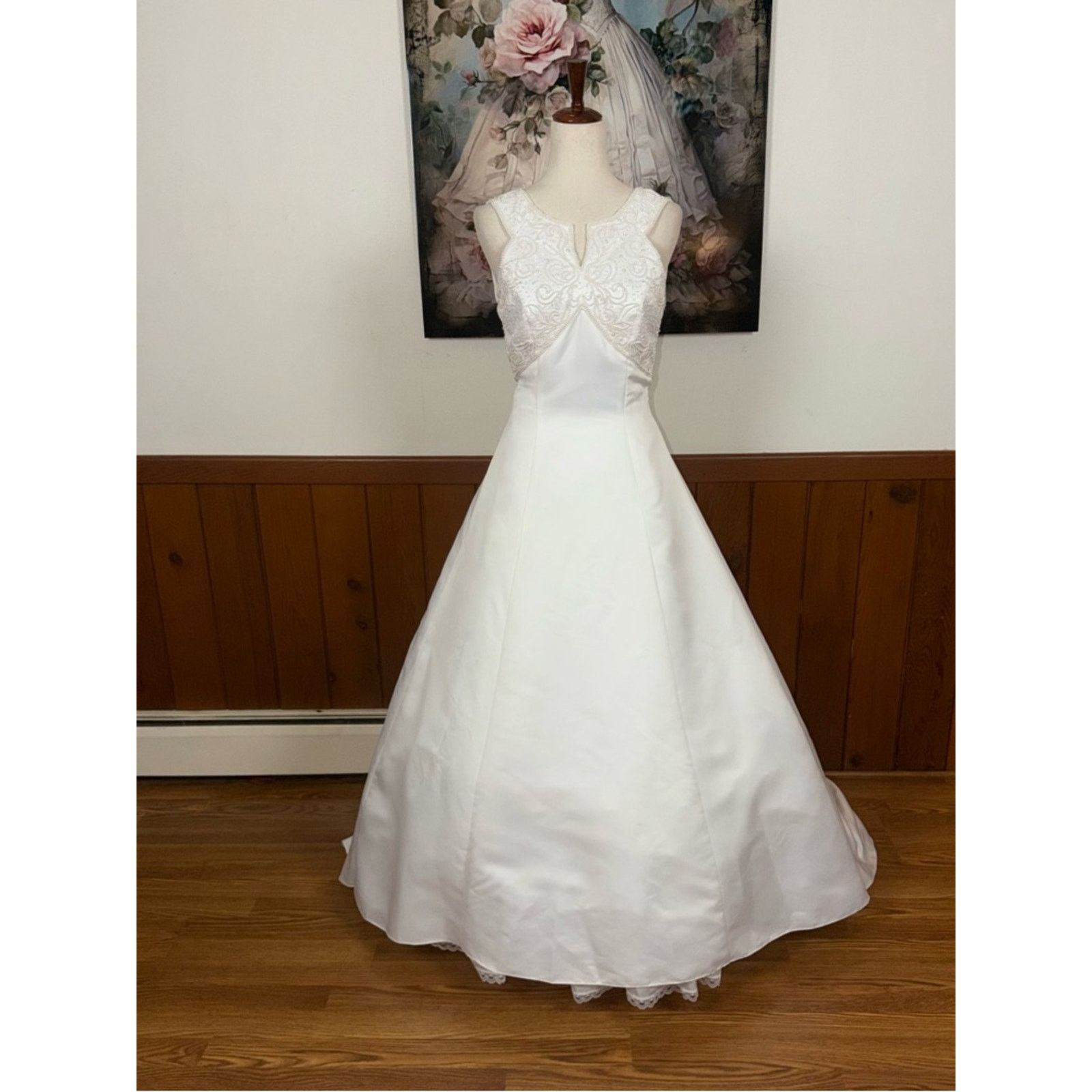 Beautiful Vintage 90s Eden Bridals Empire Waist Wedding Gown