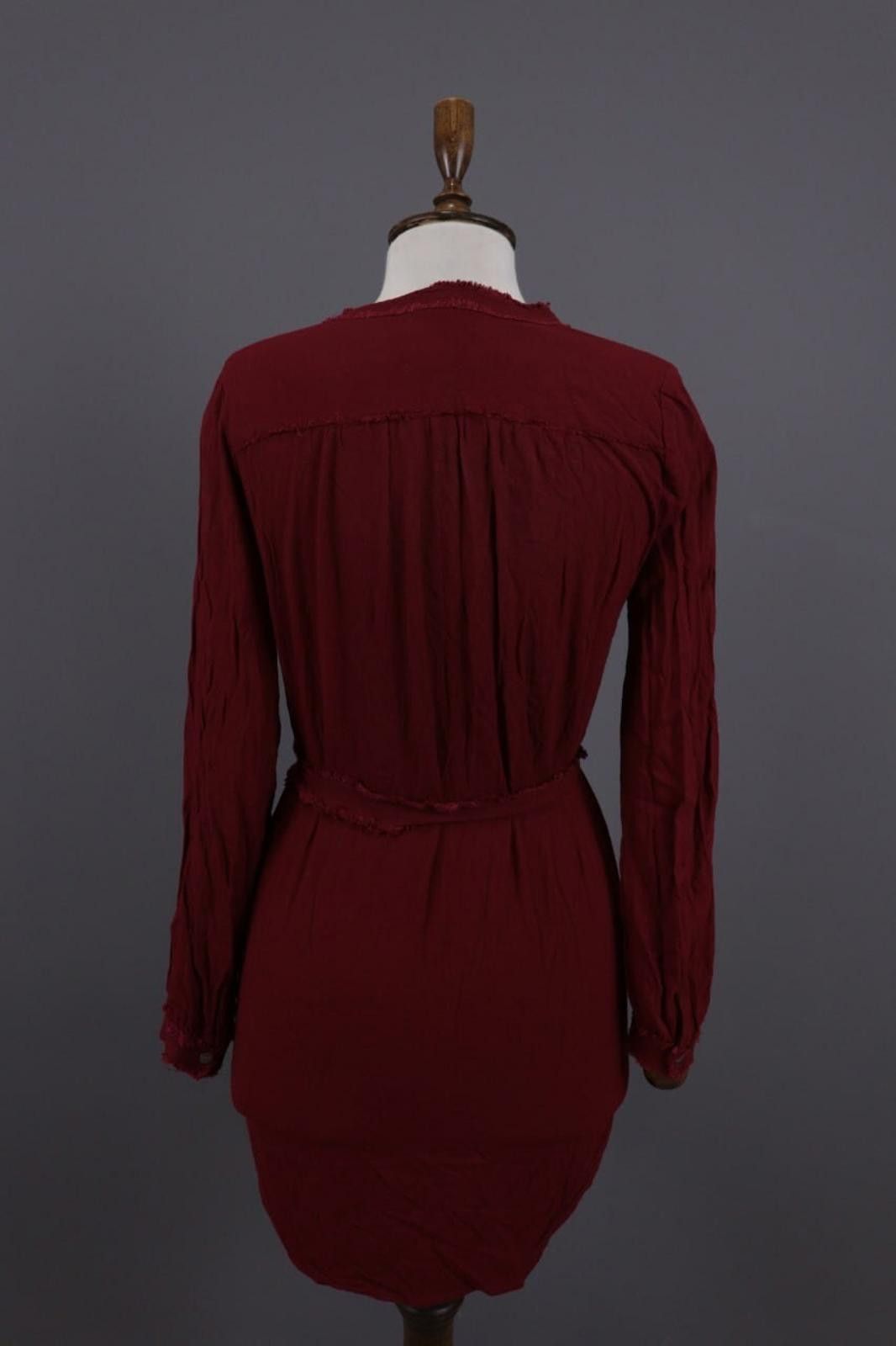 Zadig & Voltaire Zadig & Voltaire Rajel Burgundy Henley Bealt Dress Size XS Size XS / US 0-2 / IT 36-38 - 7 Thumbnail