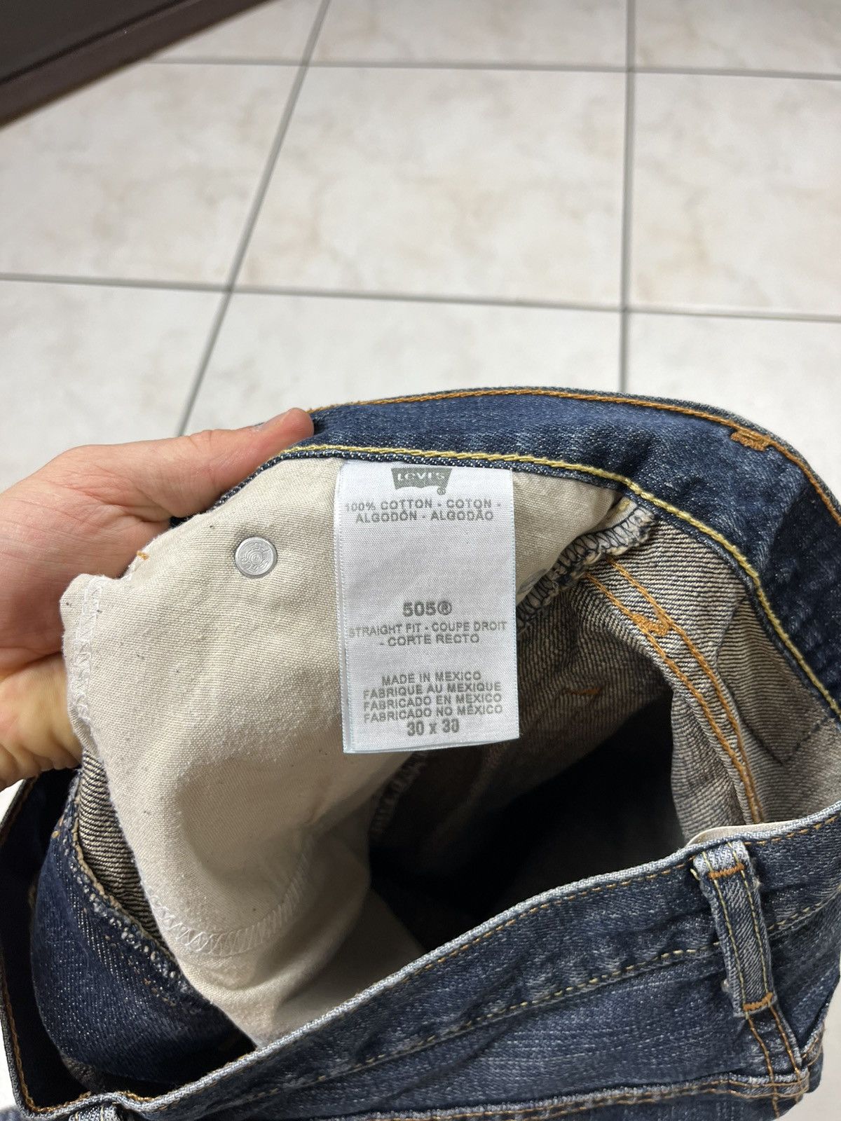 Levi's × Vintage Vintage 90s Levi’s 505 jeans denim coupe droite straight fit Size US 30 / EU 46 - 21 Thumbnail
